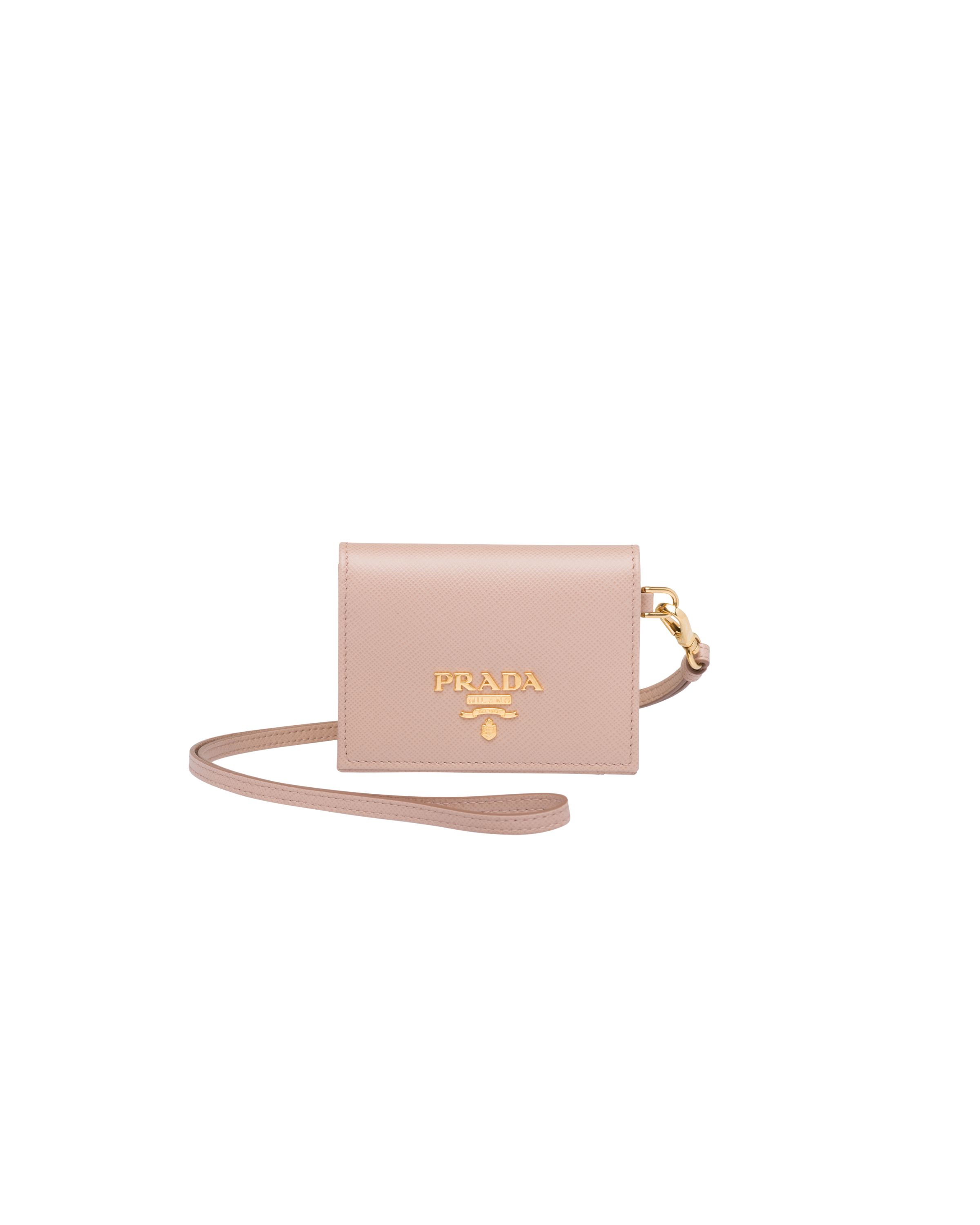 Powder Pink Saffiano Leather Card Holder | Prada