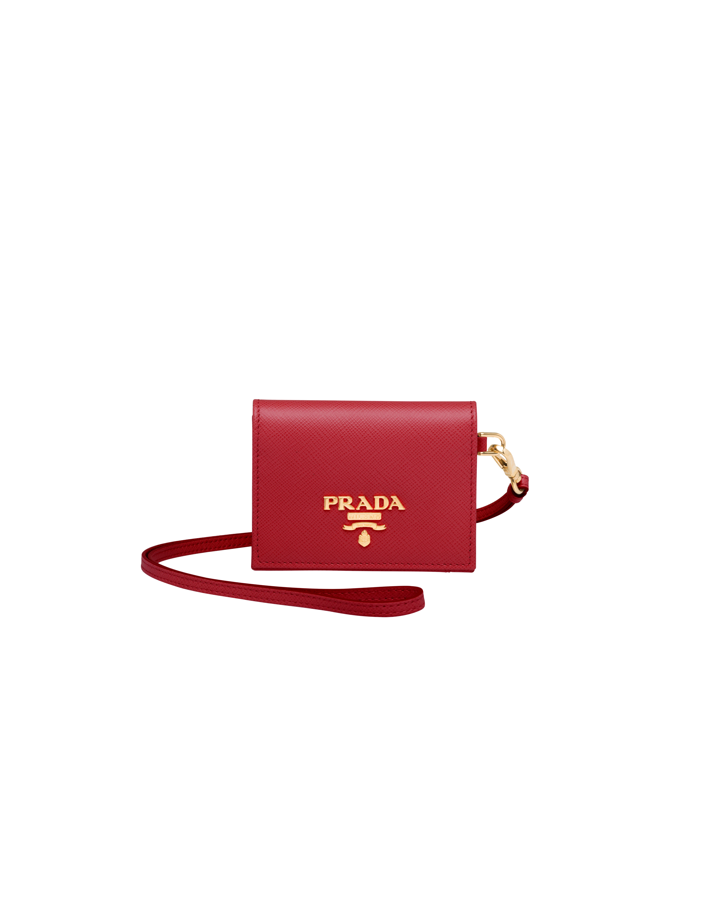 Prada card holder sale red