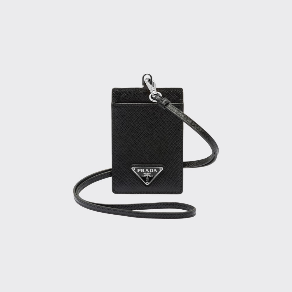 Prada Saffiano Leather Badge Holder 1