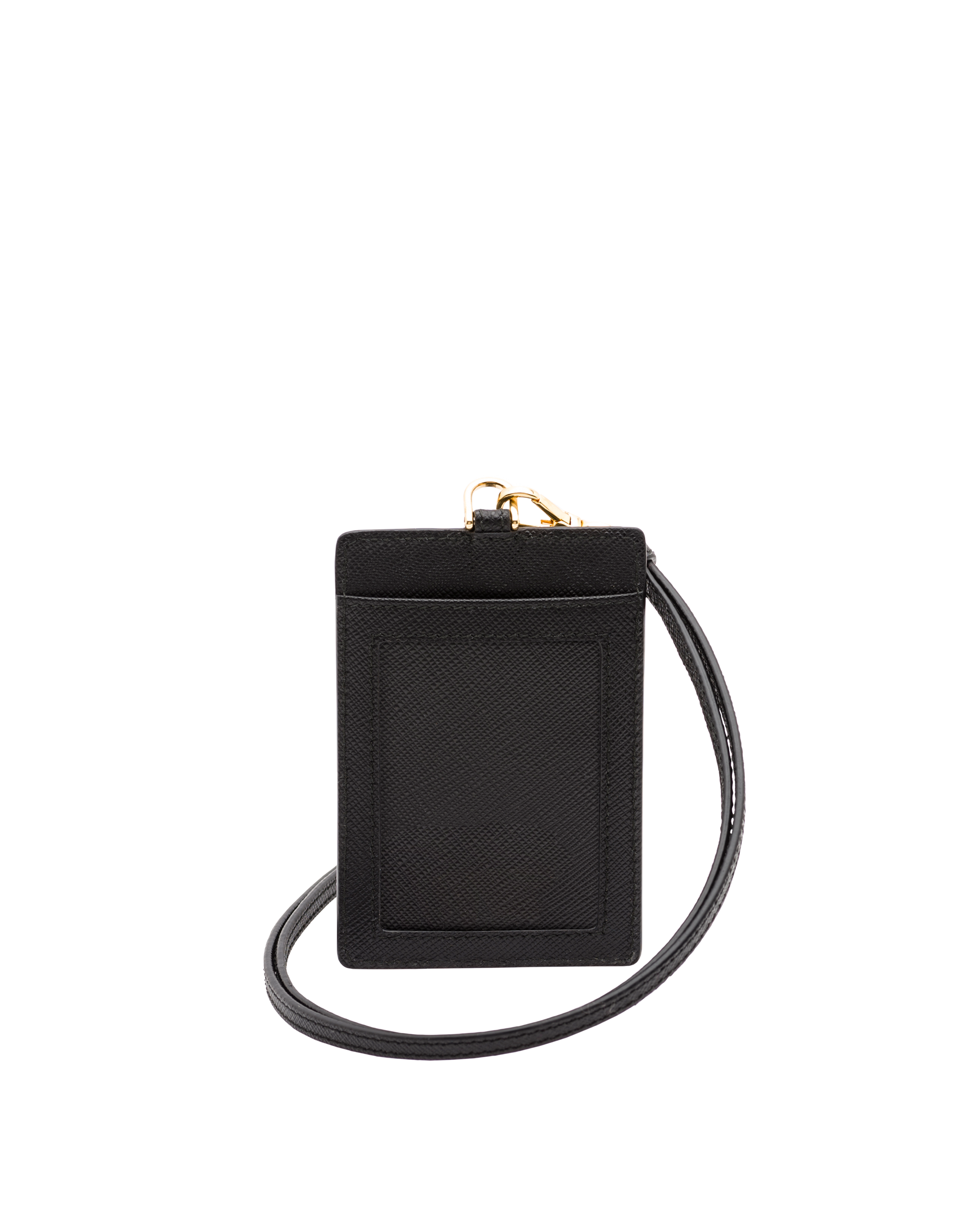 Saffiano Leather Badge Holder Prada