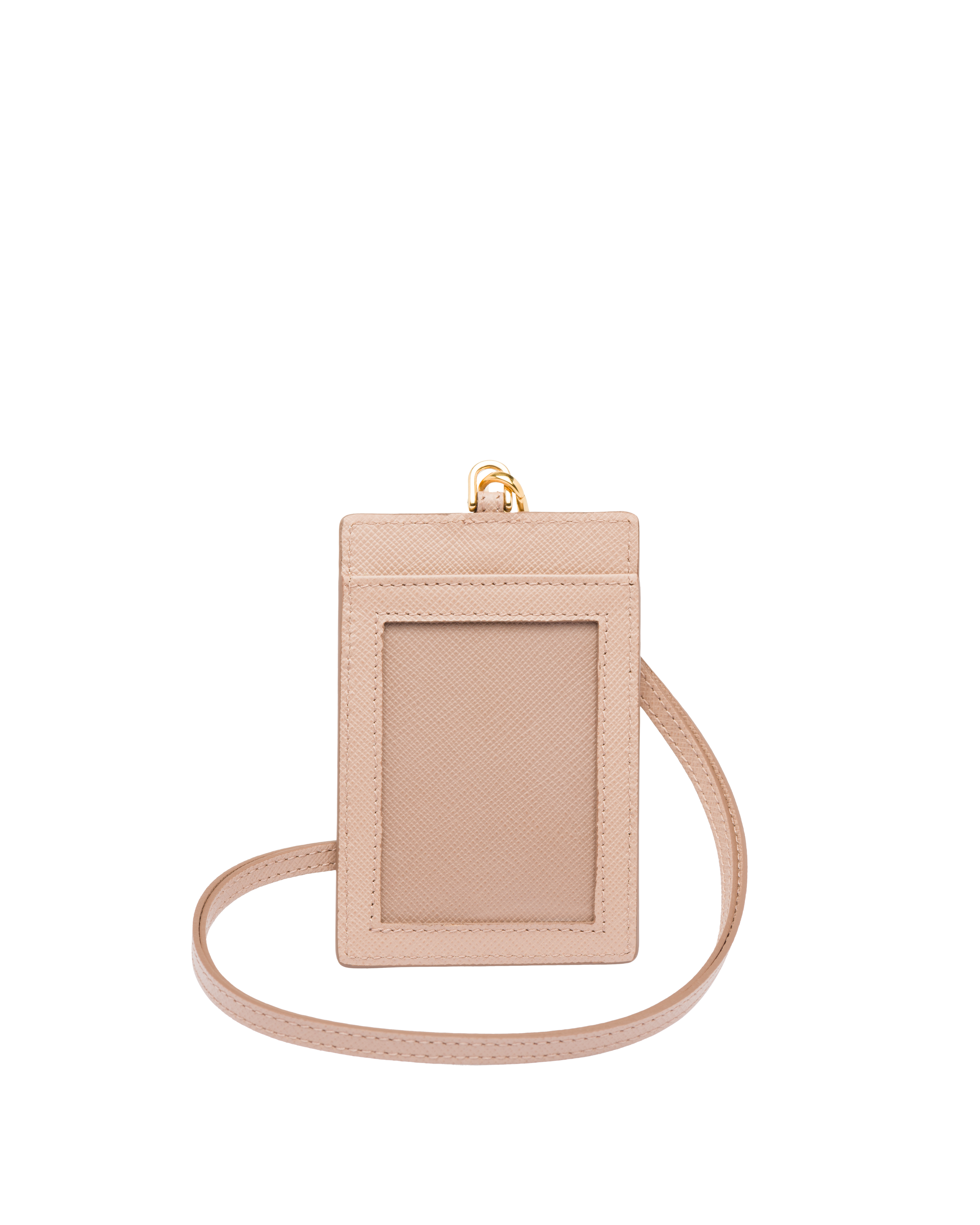 prada saffiano leather badge holder