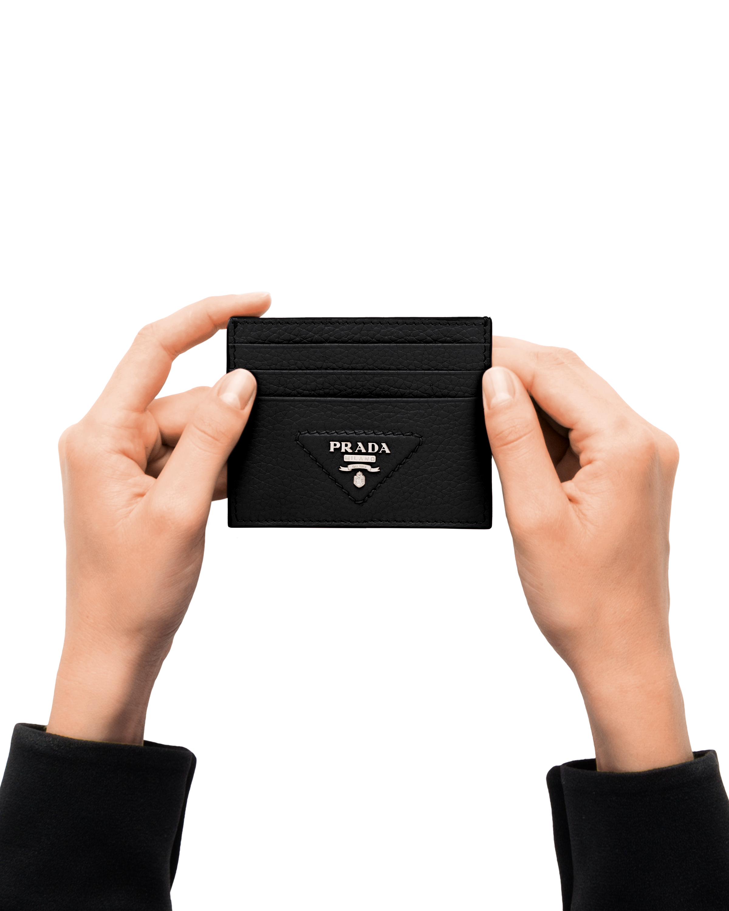 prada card holder black