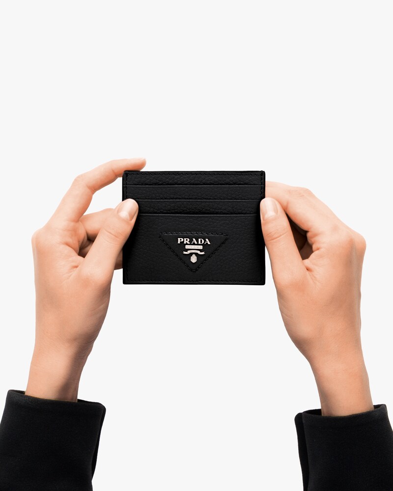 prada leather card holder