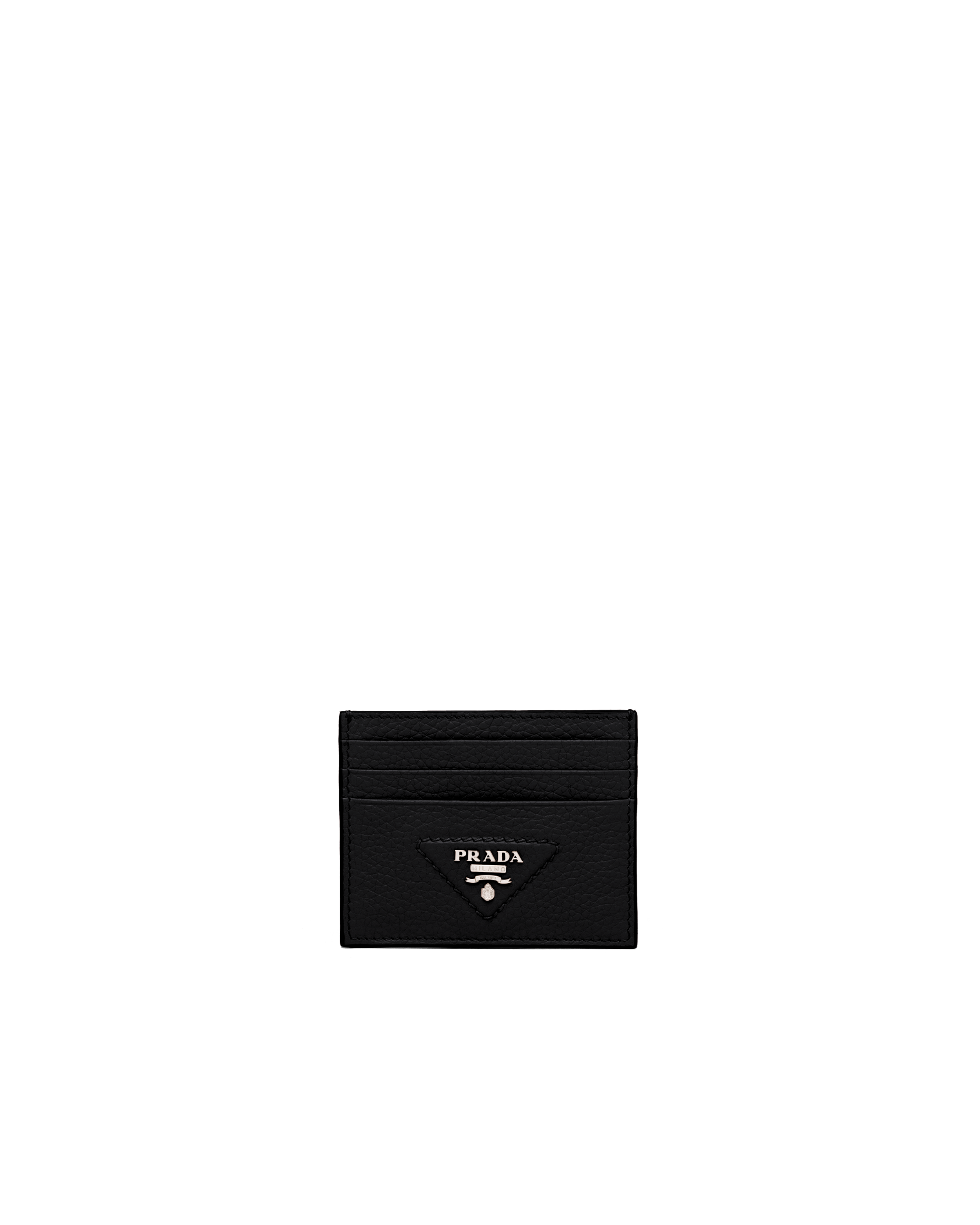 Black Leather card holder | Prada