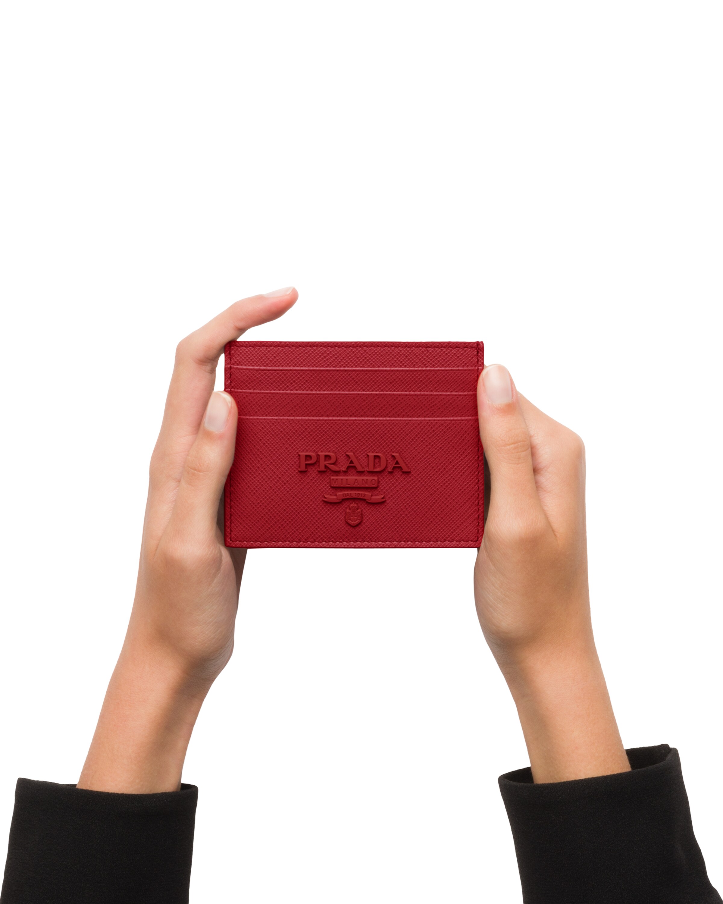 Saffiano Leather Card Holder Prada