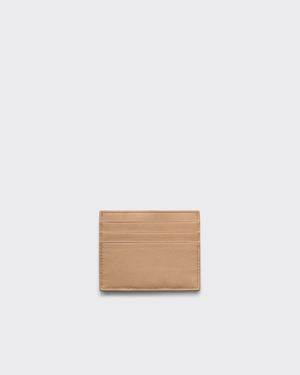 Leather card holder - Sand Beige Leather card holder - Sand Beige