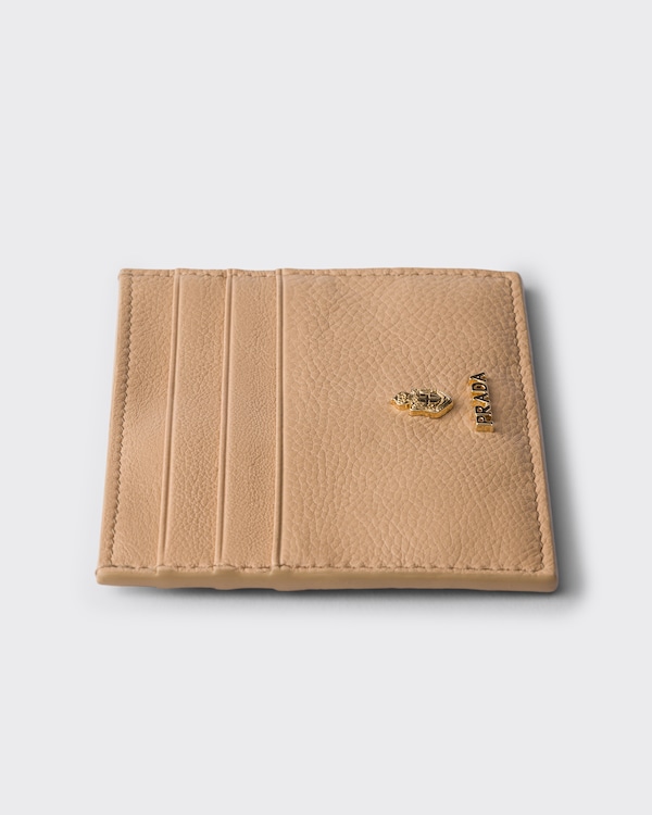 Leather card holder - Sand Beige Leather card holder - Sand Beige