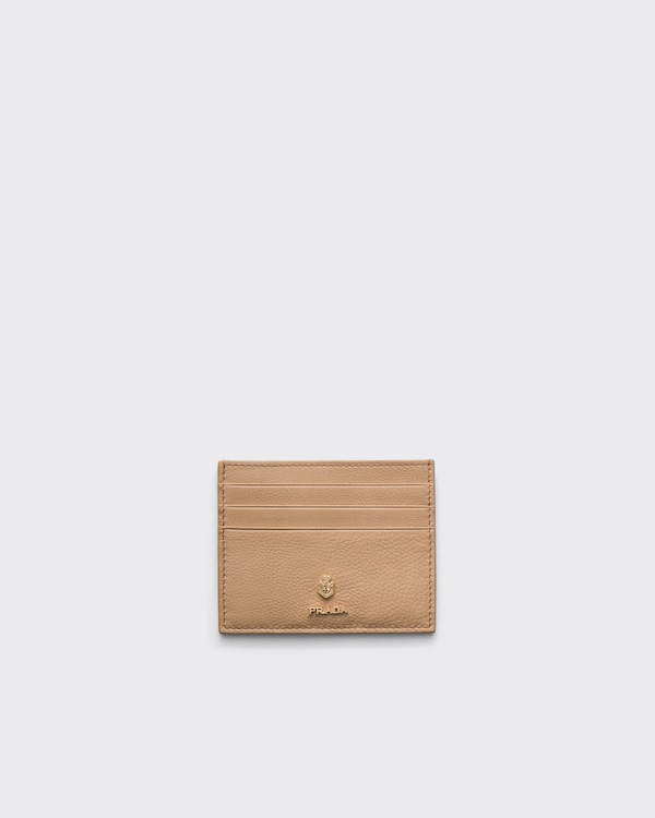 Leather card holder - Sand Beige Leather card holder - Sand Beige