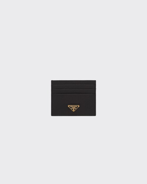 Black Saffiano Leather Card Holder | Prada