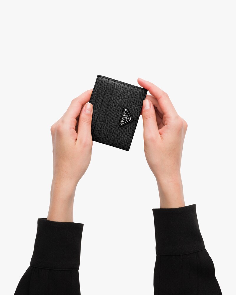 prada saffiano leather card case