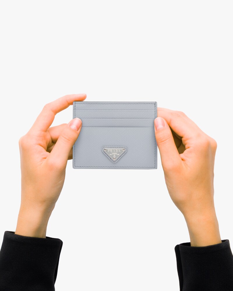 prada card holder blue