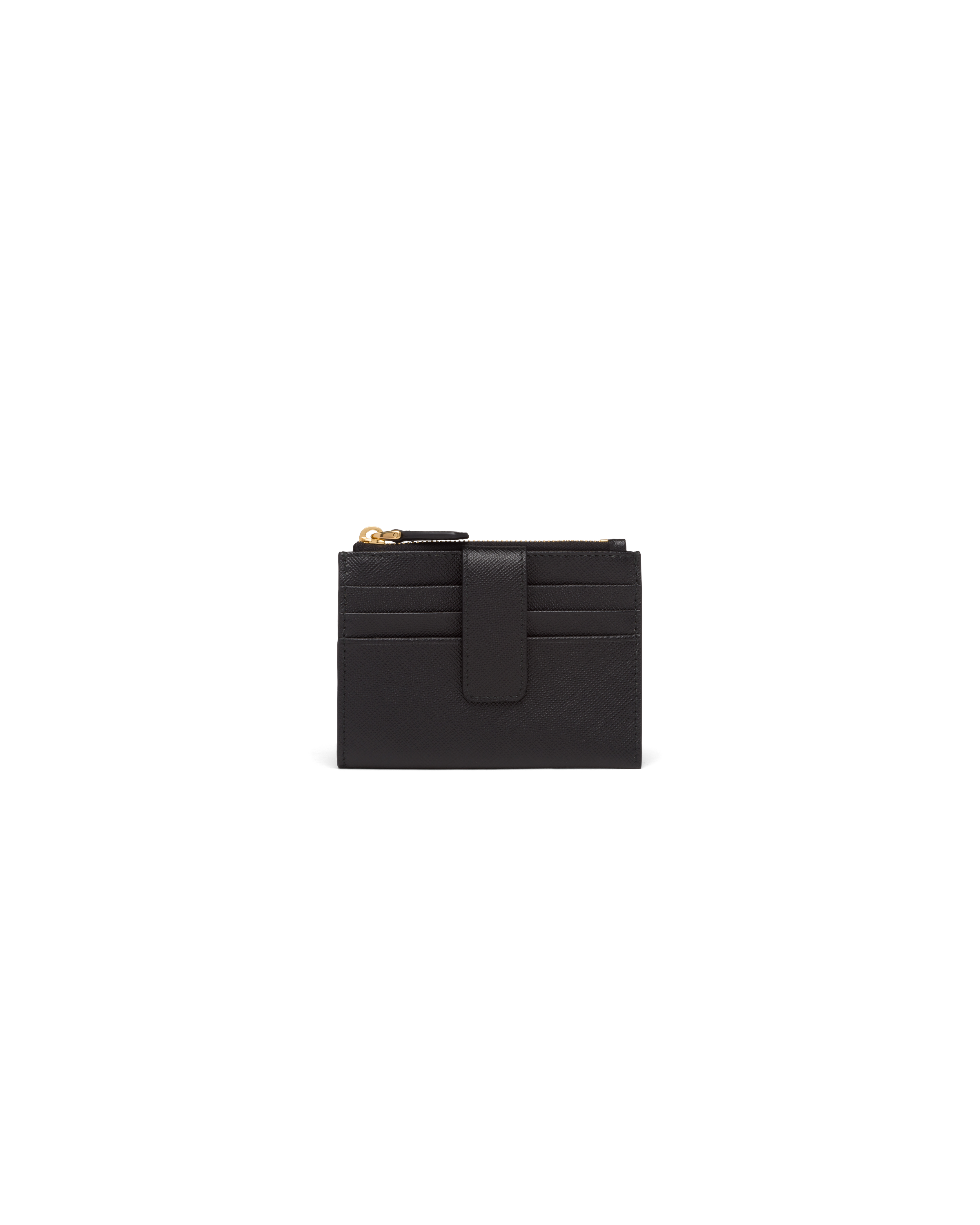 Black Saffiano Leather Card Holder PRADA