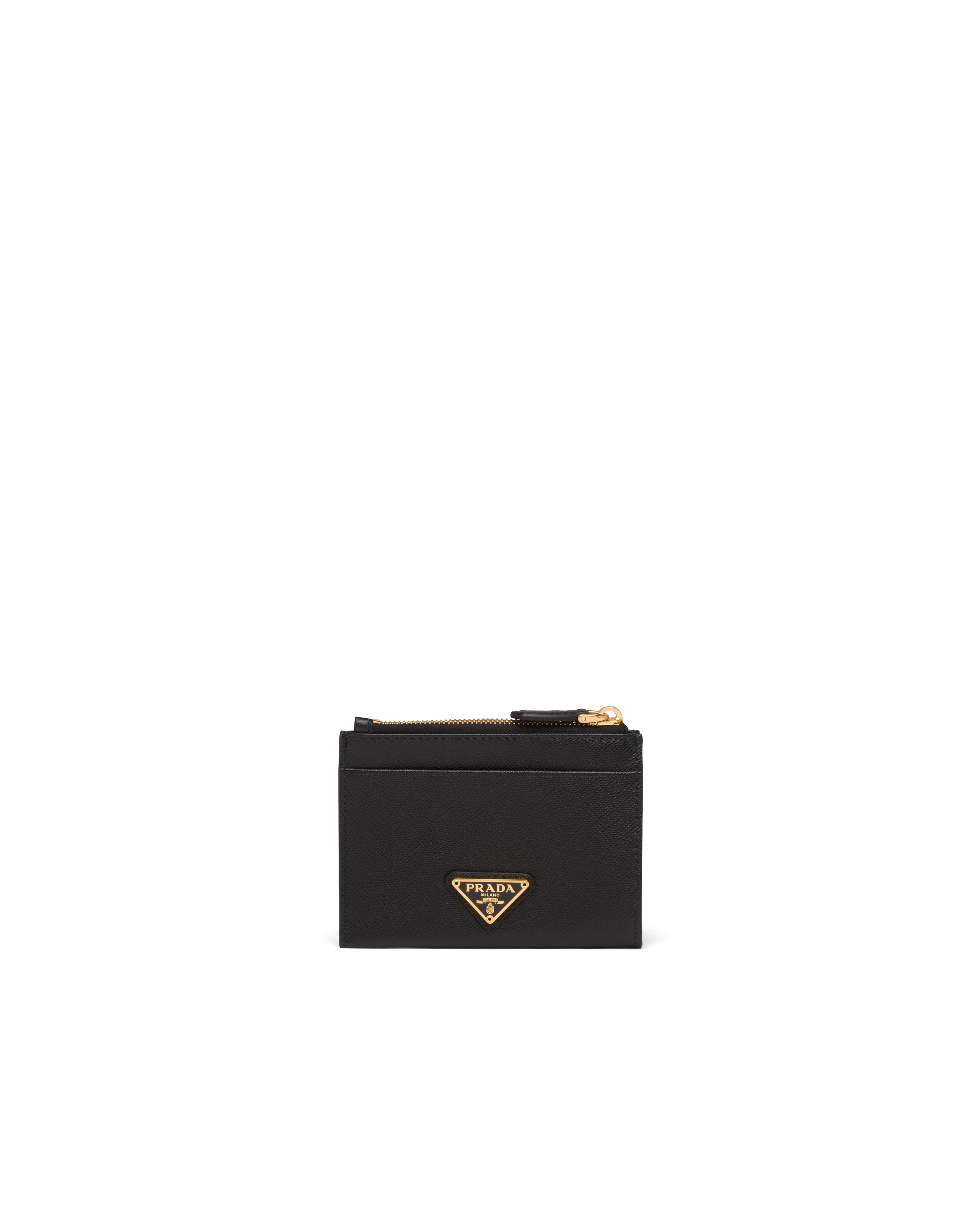 Black Saffiano Leather Card Holder PRADA