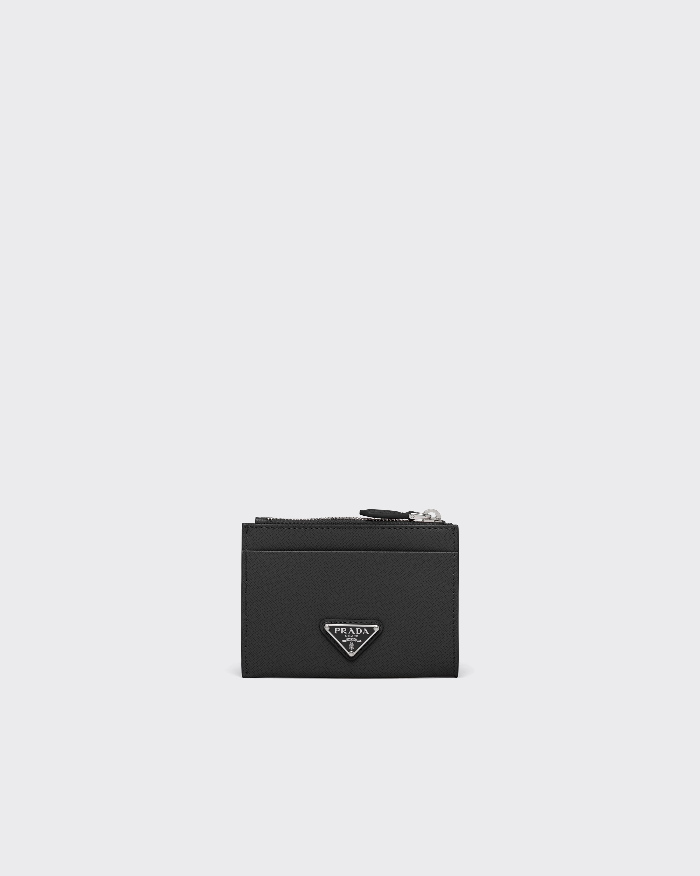 Black Saffiano Leather Card Holder PRADA