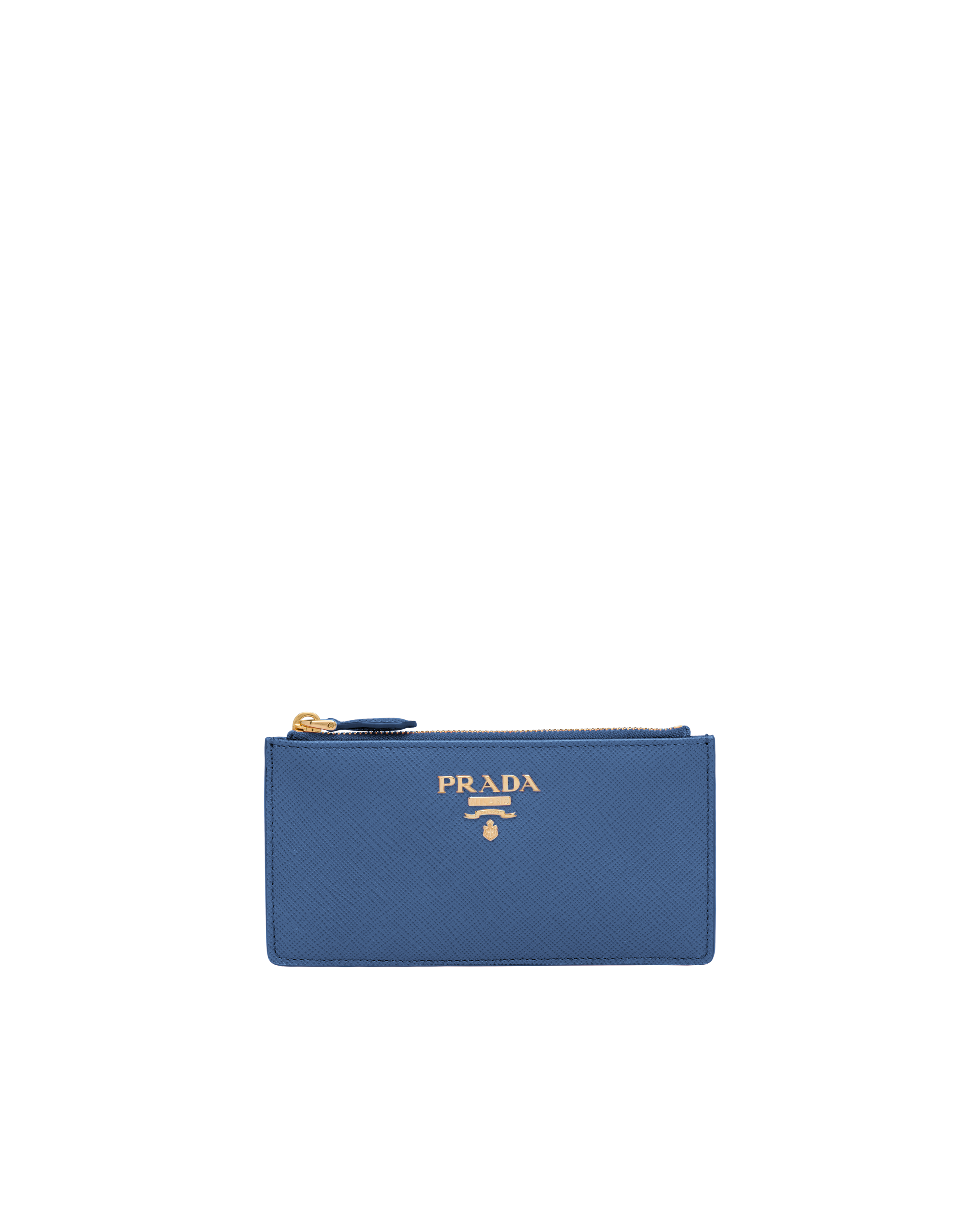 prada saffiano card case with zip compartment