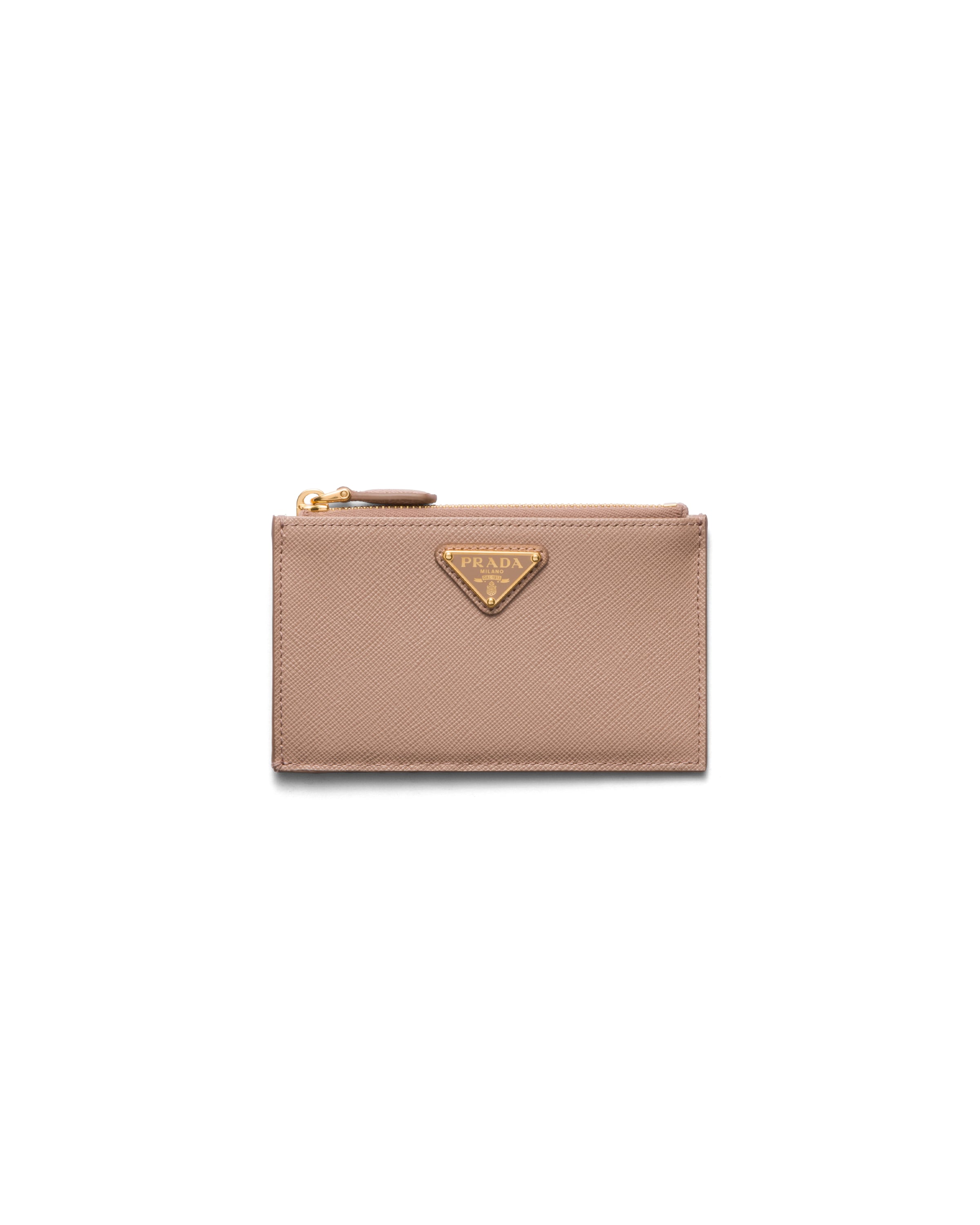 Prada Kartenetui Aus Saffiano-leder, Damen, Puderrosa
