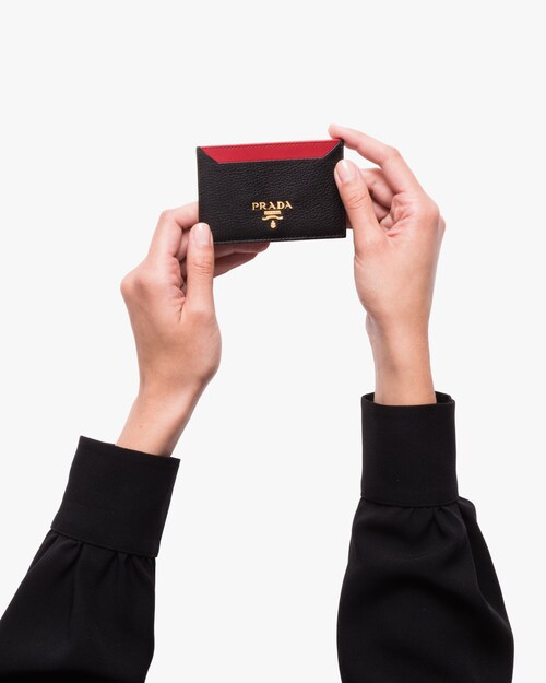 prada card holder red