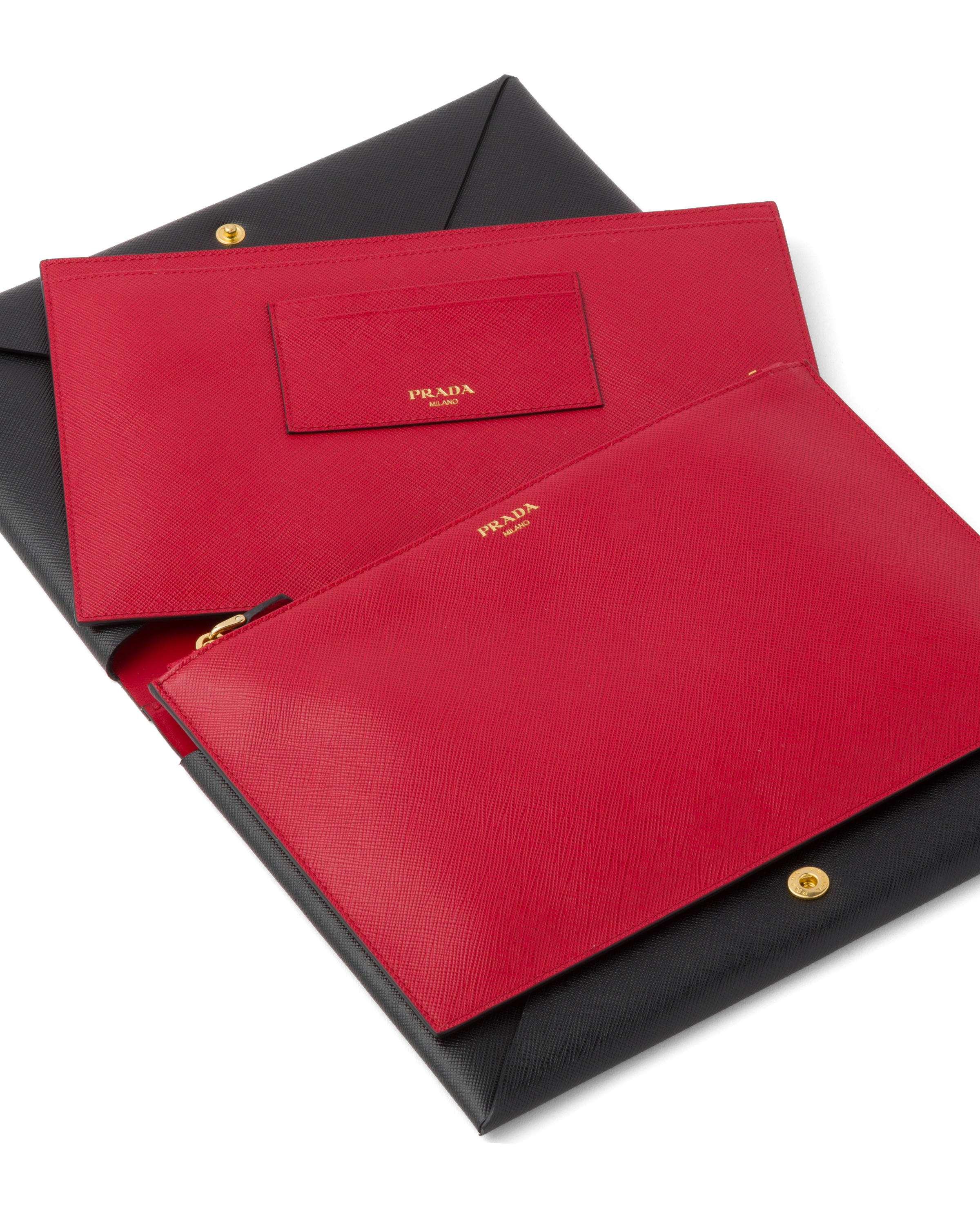 prada saffiano document holder