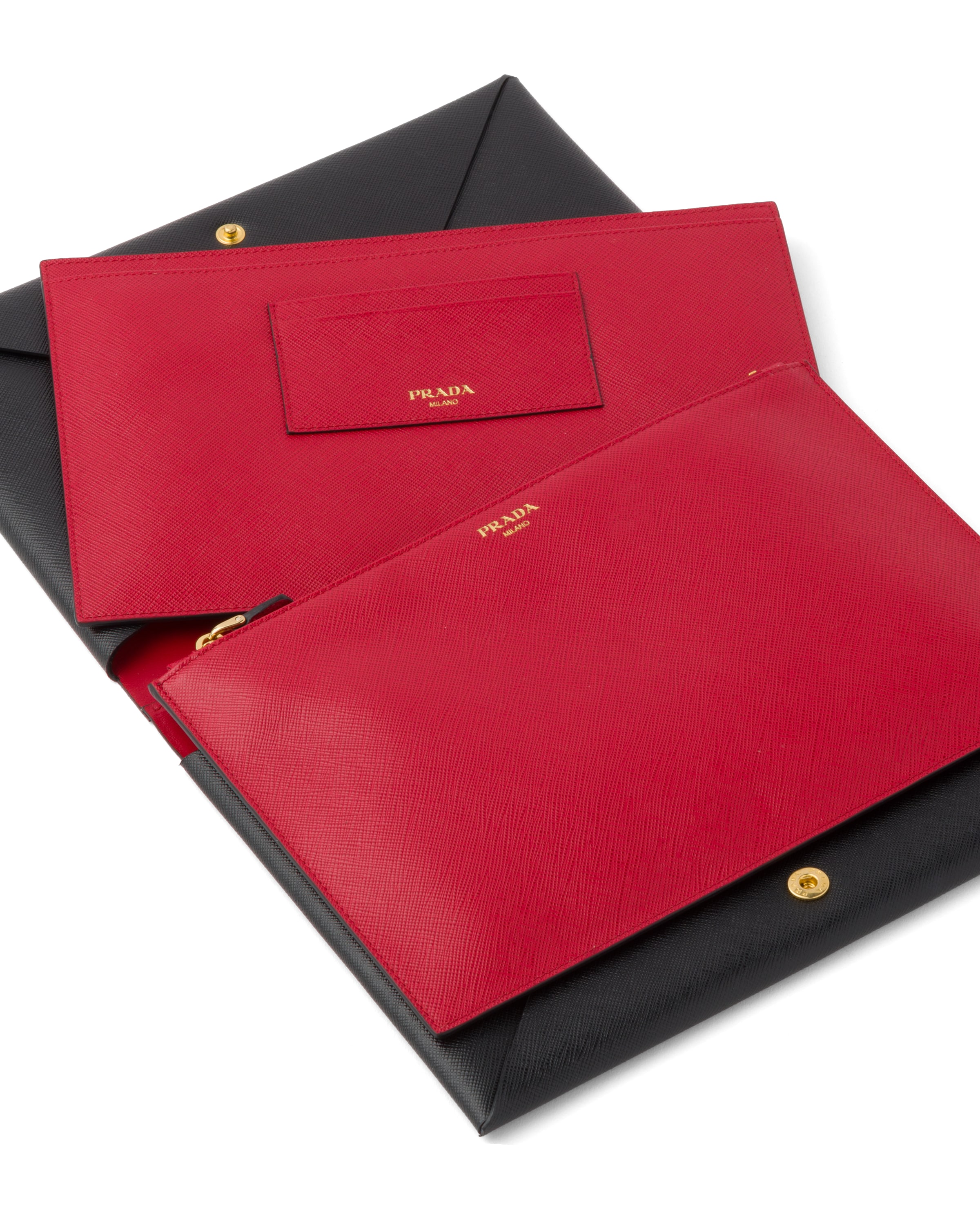 Large Saffiano leather document holder Prada
