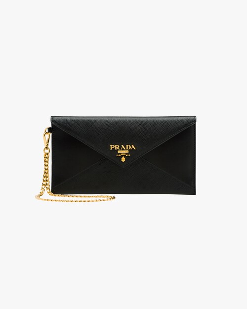 prada wallet on chain saffiano