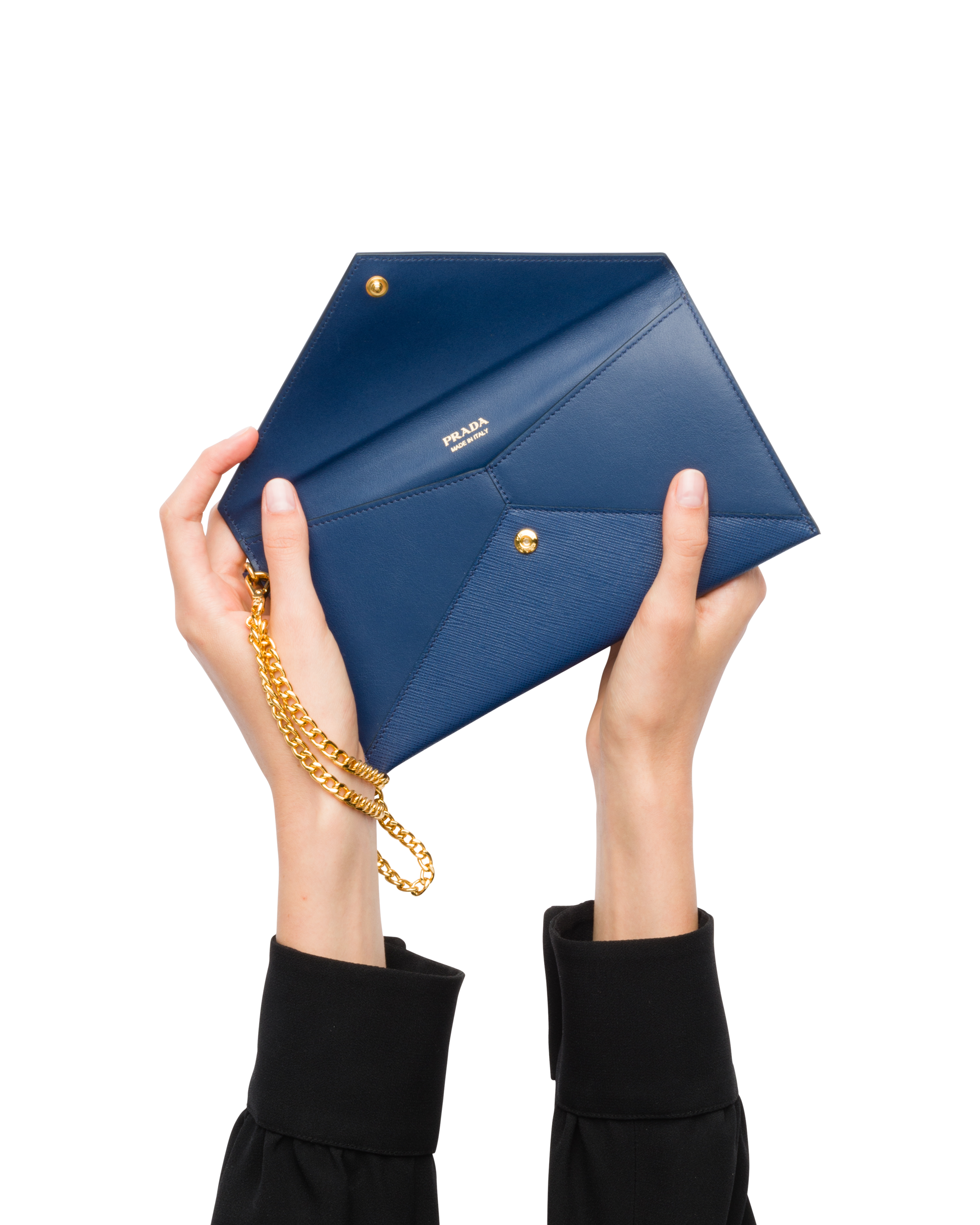 leather envelope wallet prada