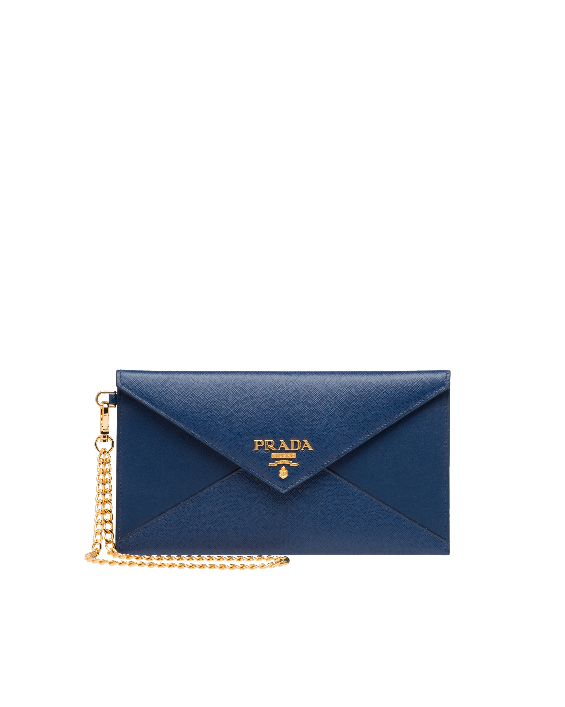 prada blue saffiano wallet