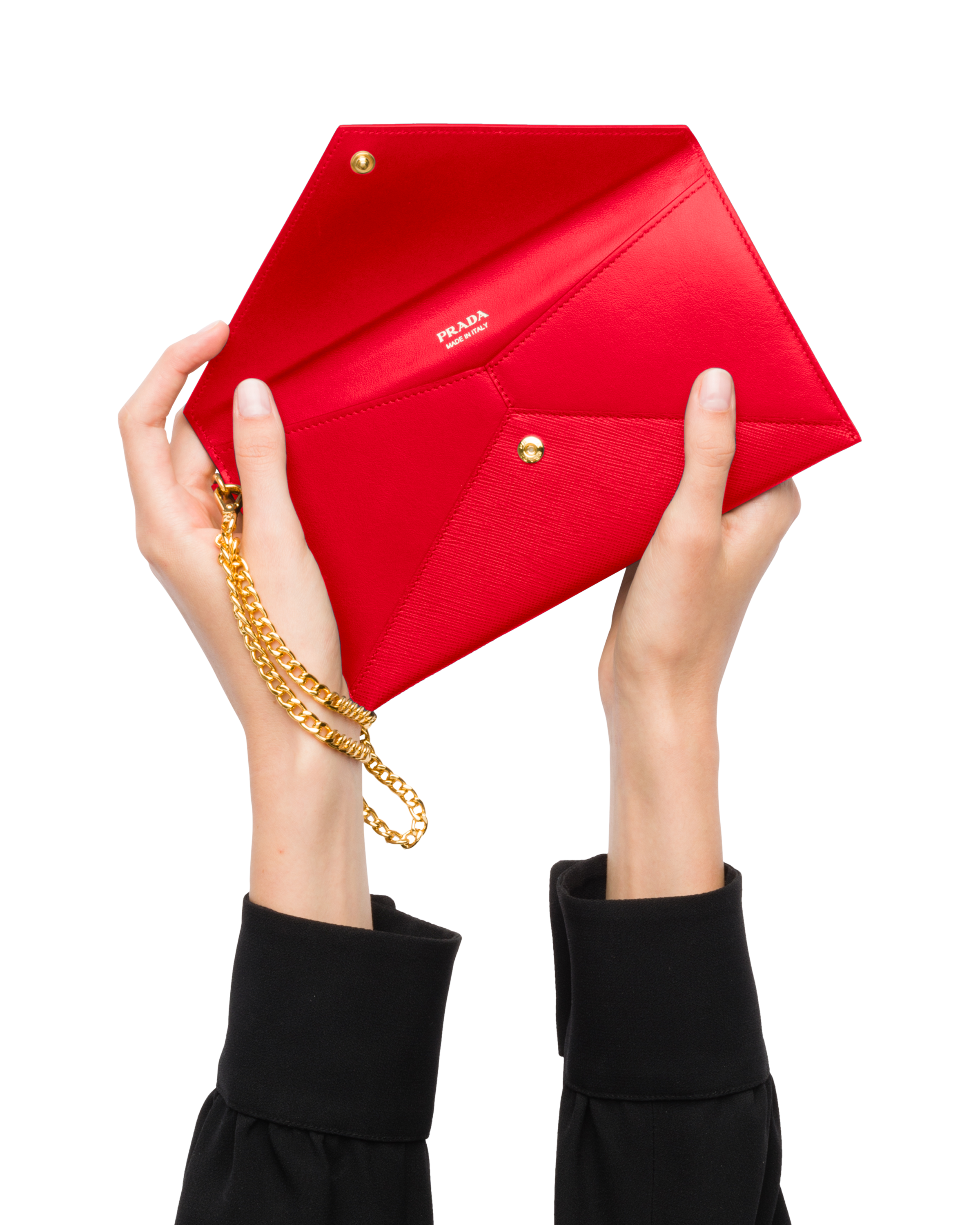 leather envelope wallet prada