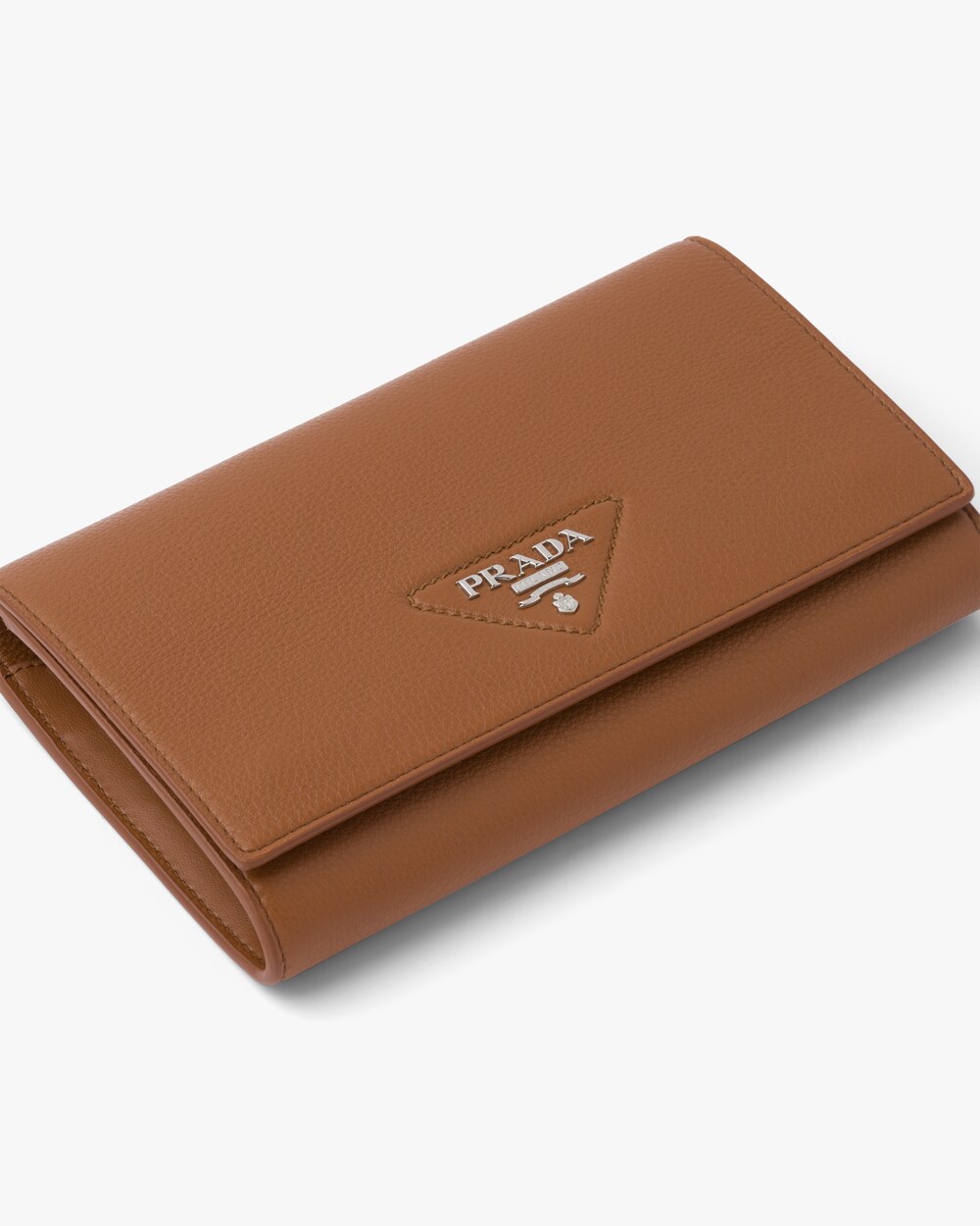 large leather wallet prada