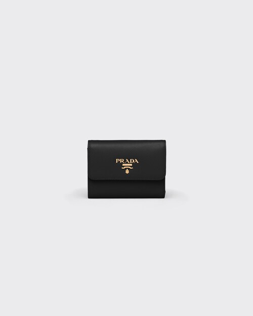 ブラック サフィアーノレザー 財布 | Prada