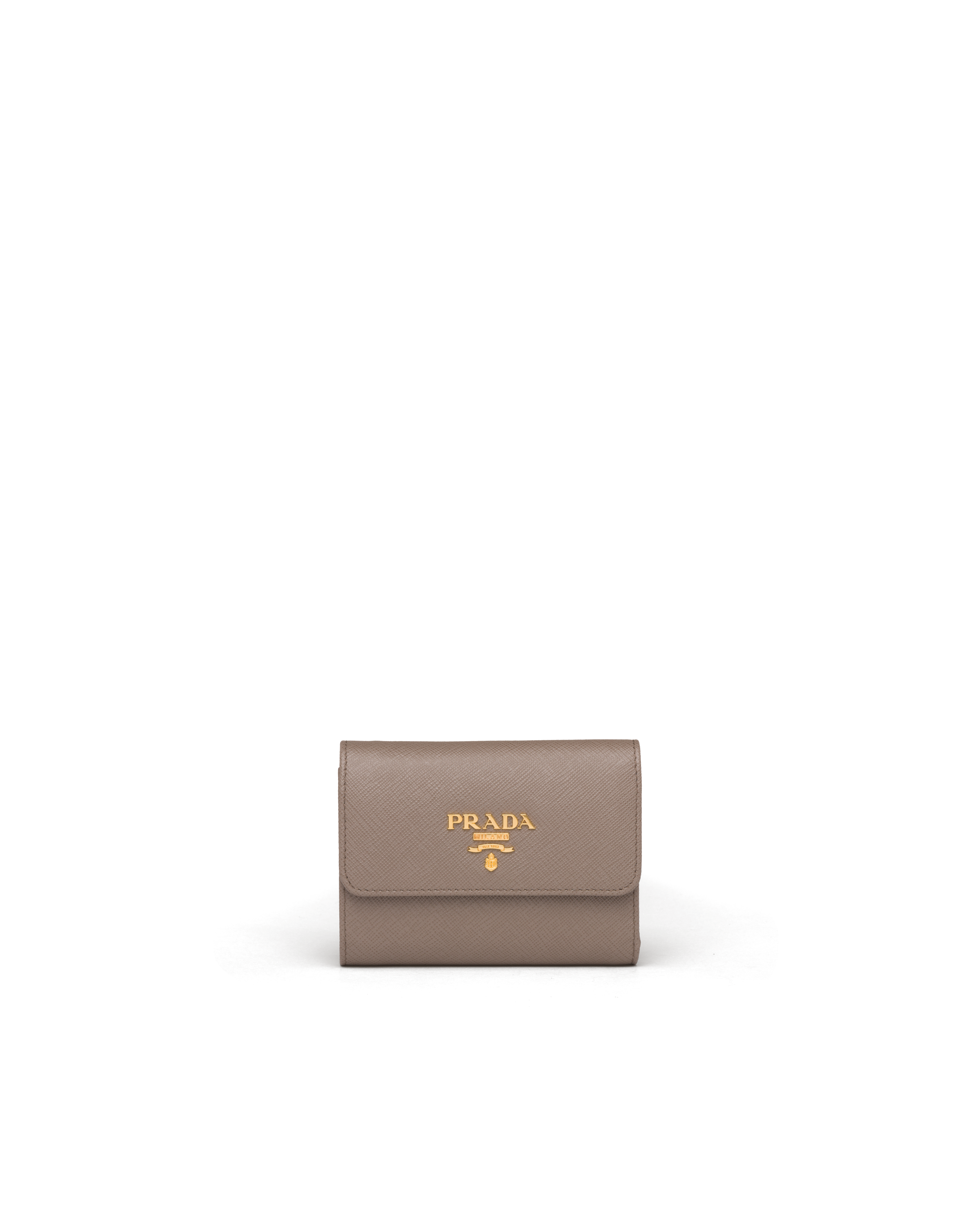 prada saffiano compact wallet