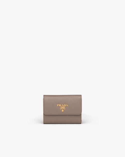 prada wallet gold