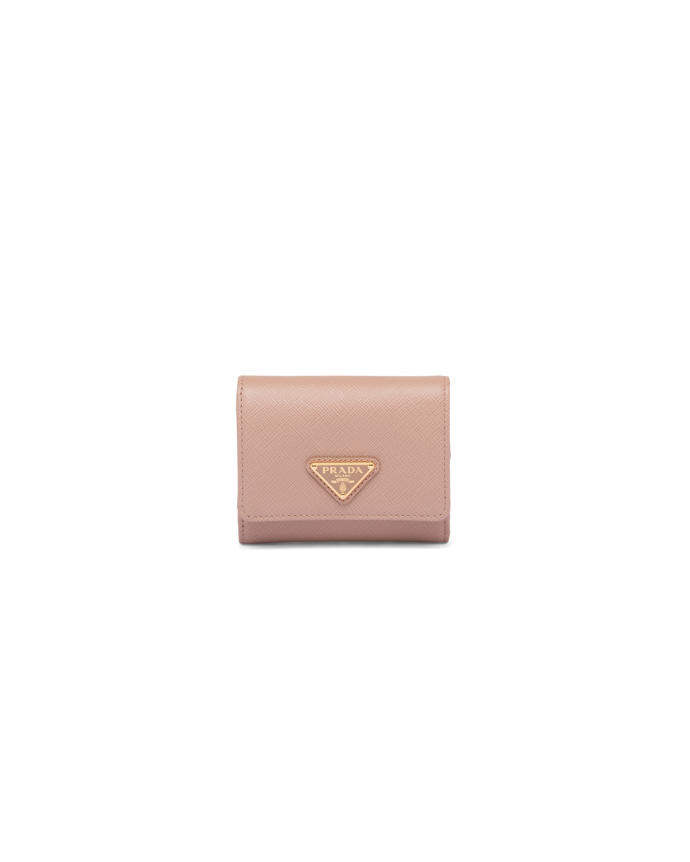 Prada Kleine Geldbörse Aus Saffiano-leder, Damen, Puderrosa