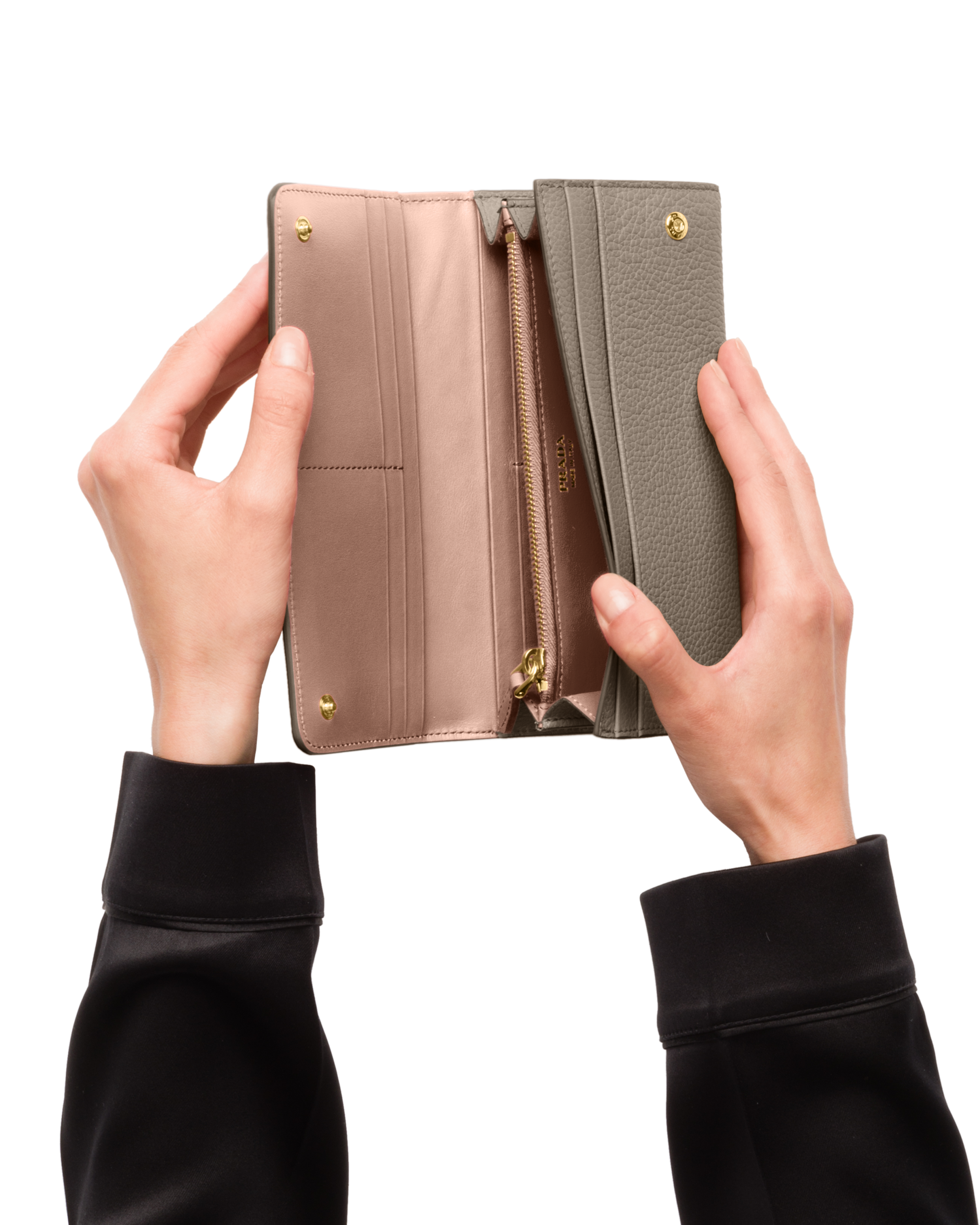 prada medium saffiano tab wallet