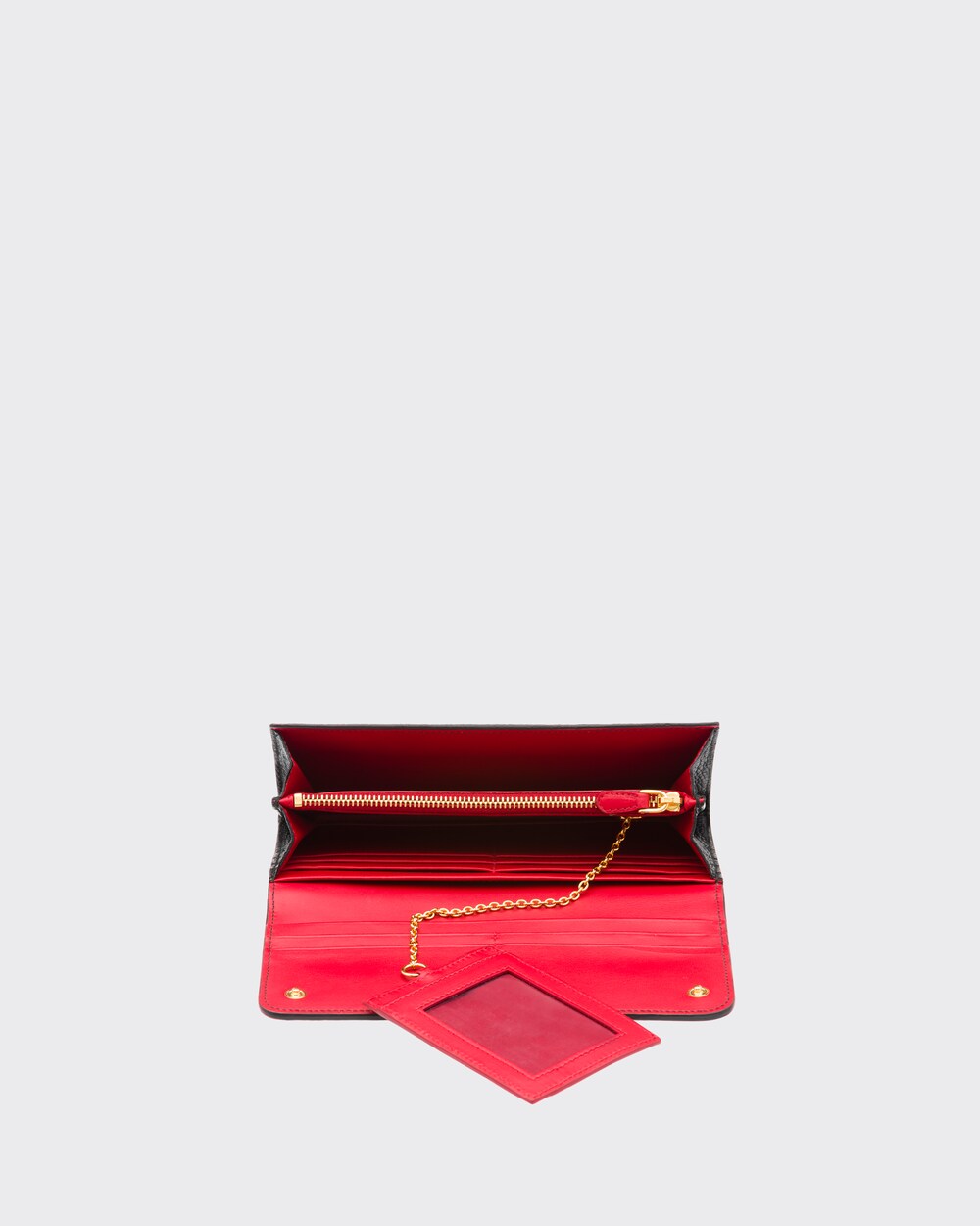 leather envelope wallet prada