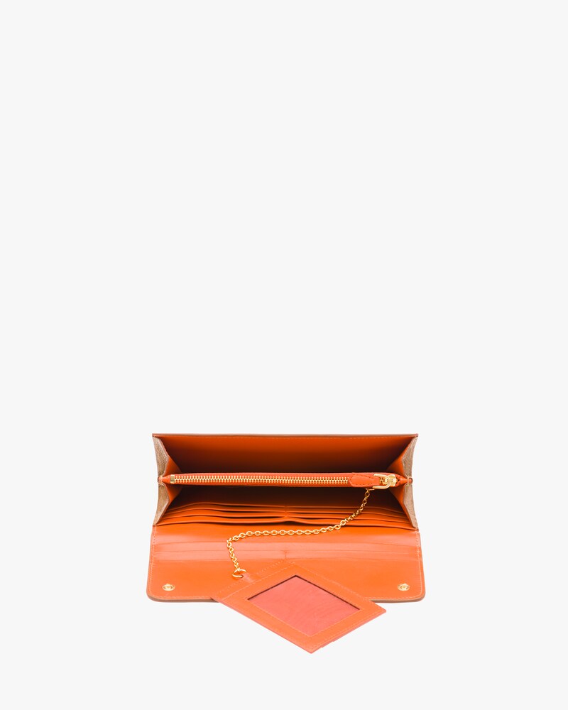 prada neon wallet