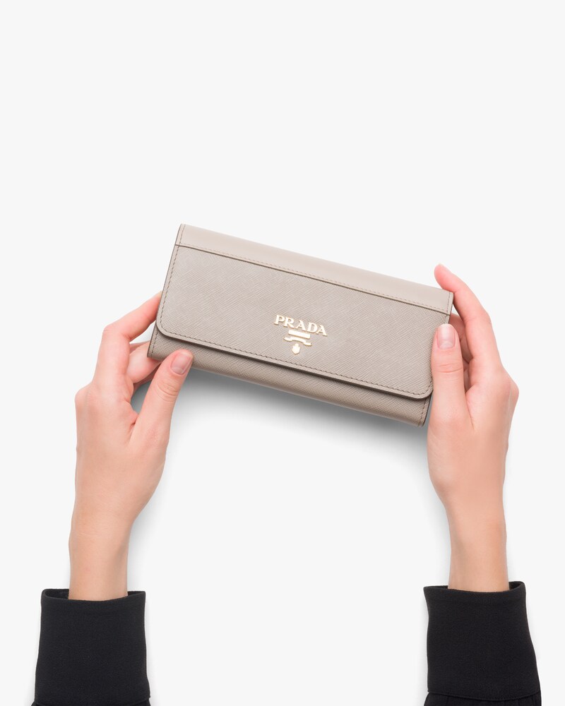 prada grey wallet