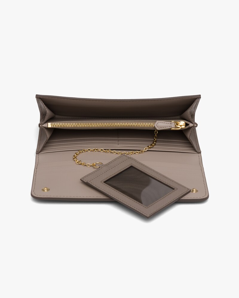 prada grey wallet