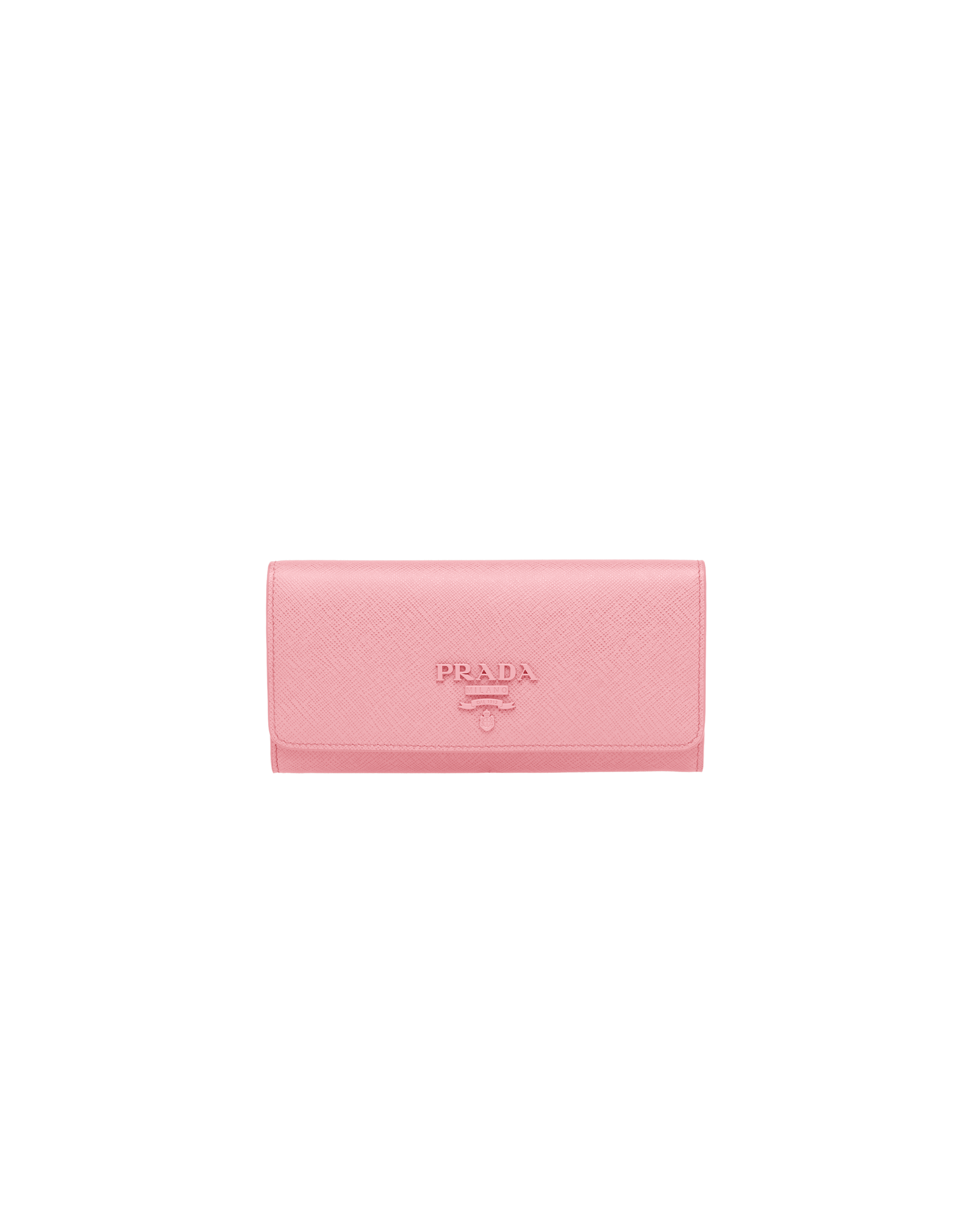 Petal Pink Large Saffiano Leather Wallet | Prada