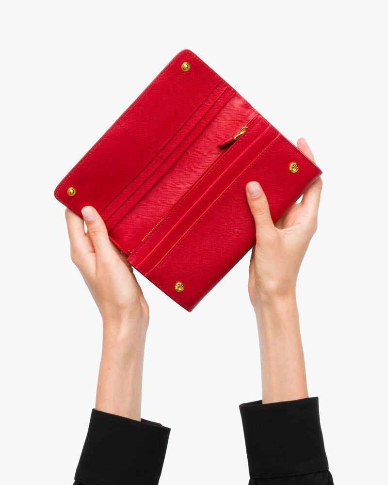 prada large saffiano leather wallet