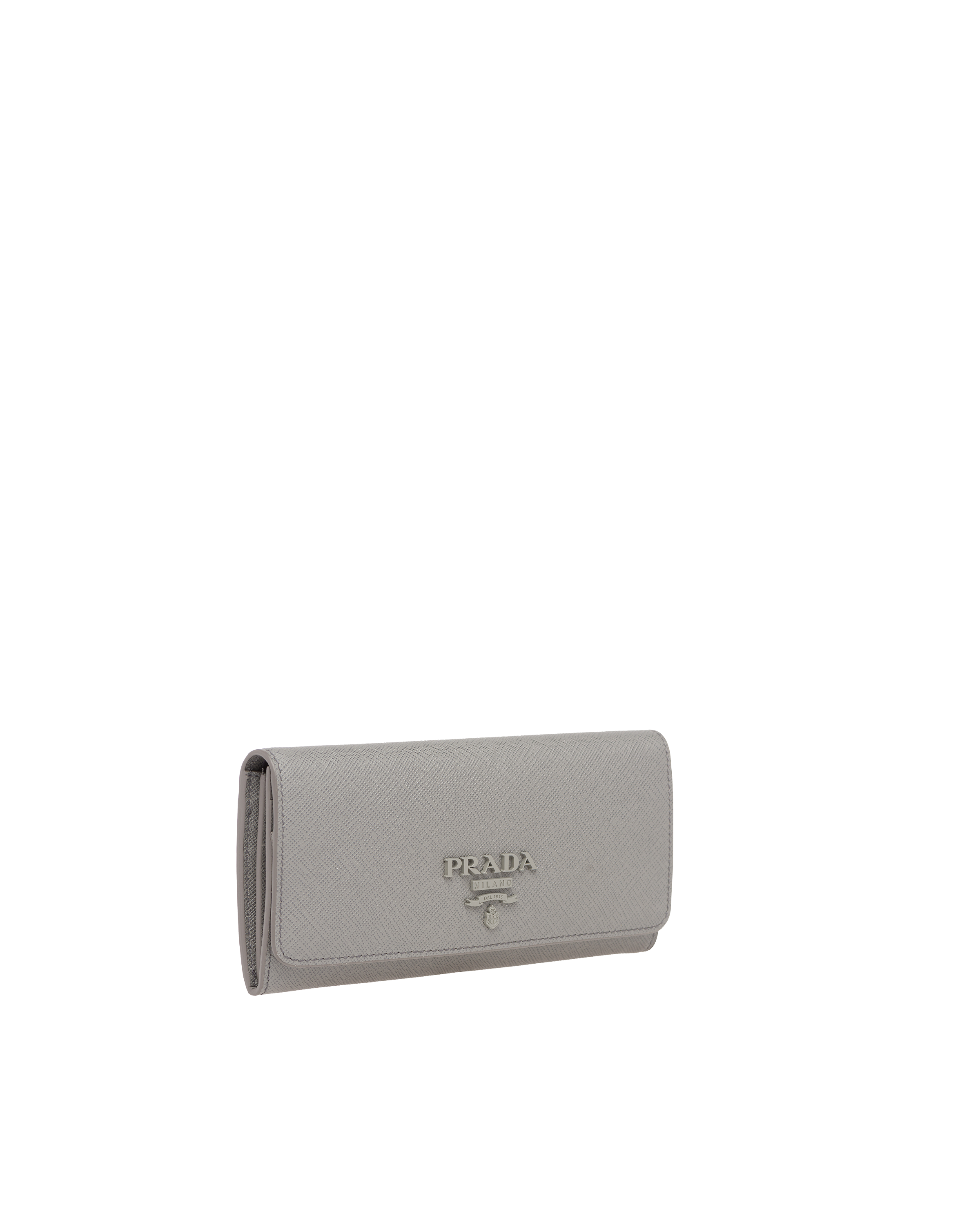 prada silver wallet