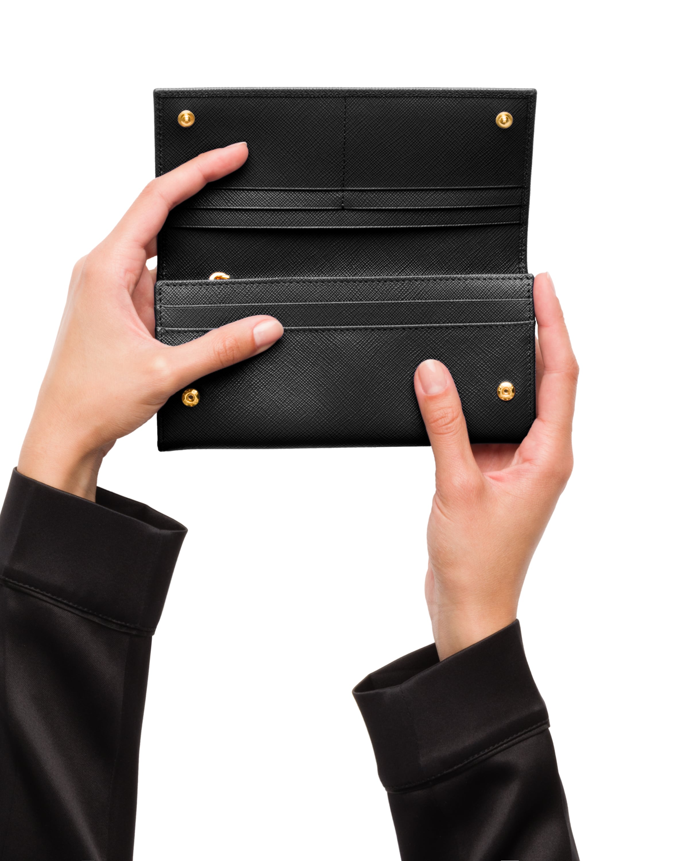 Large Saffiano Leather Wallet Prada