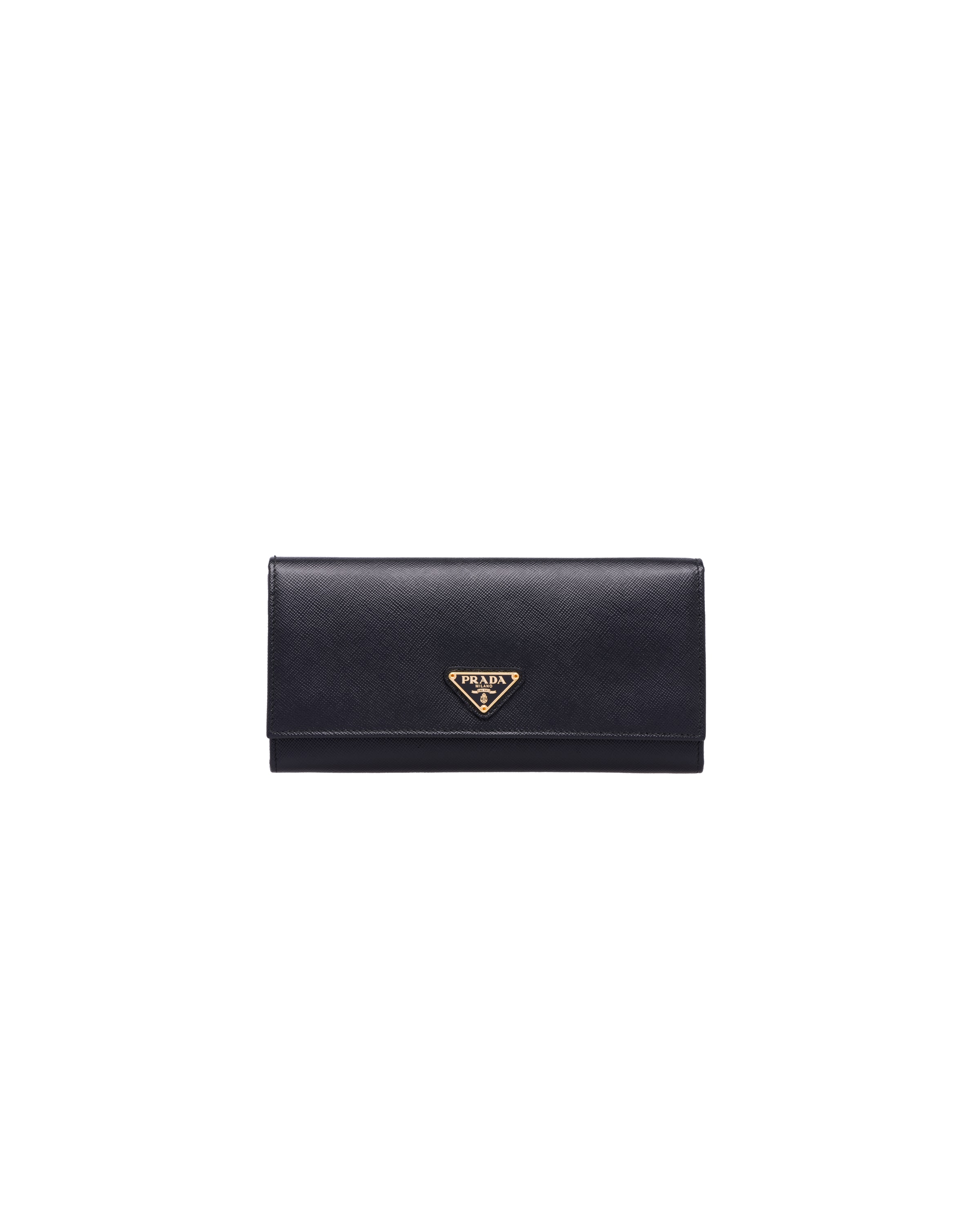 Prada Große Geldbörse Aus Saffiano-leder, Damen, Schwarz