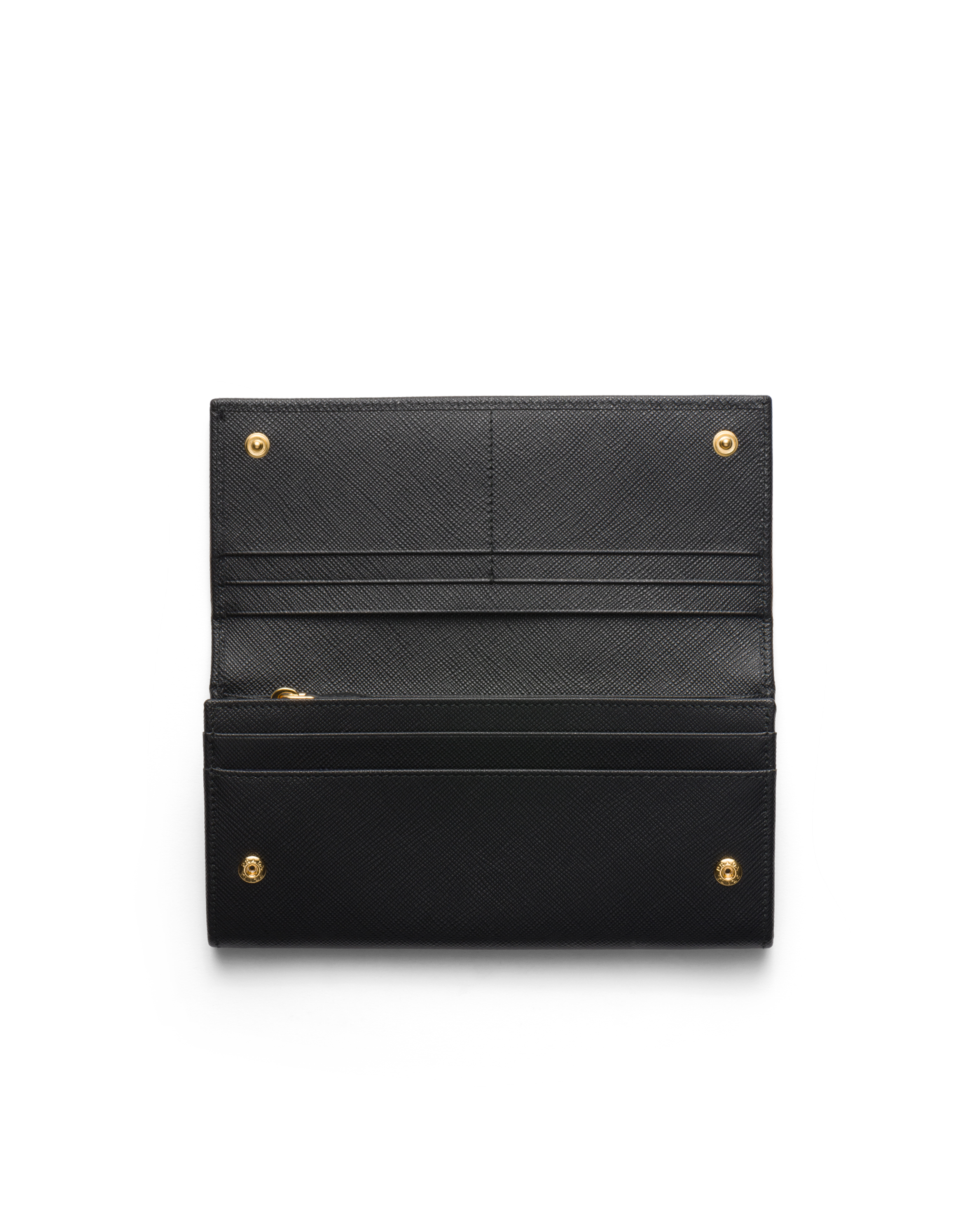 Black Large Saffiano Leather Wallet | Prada