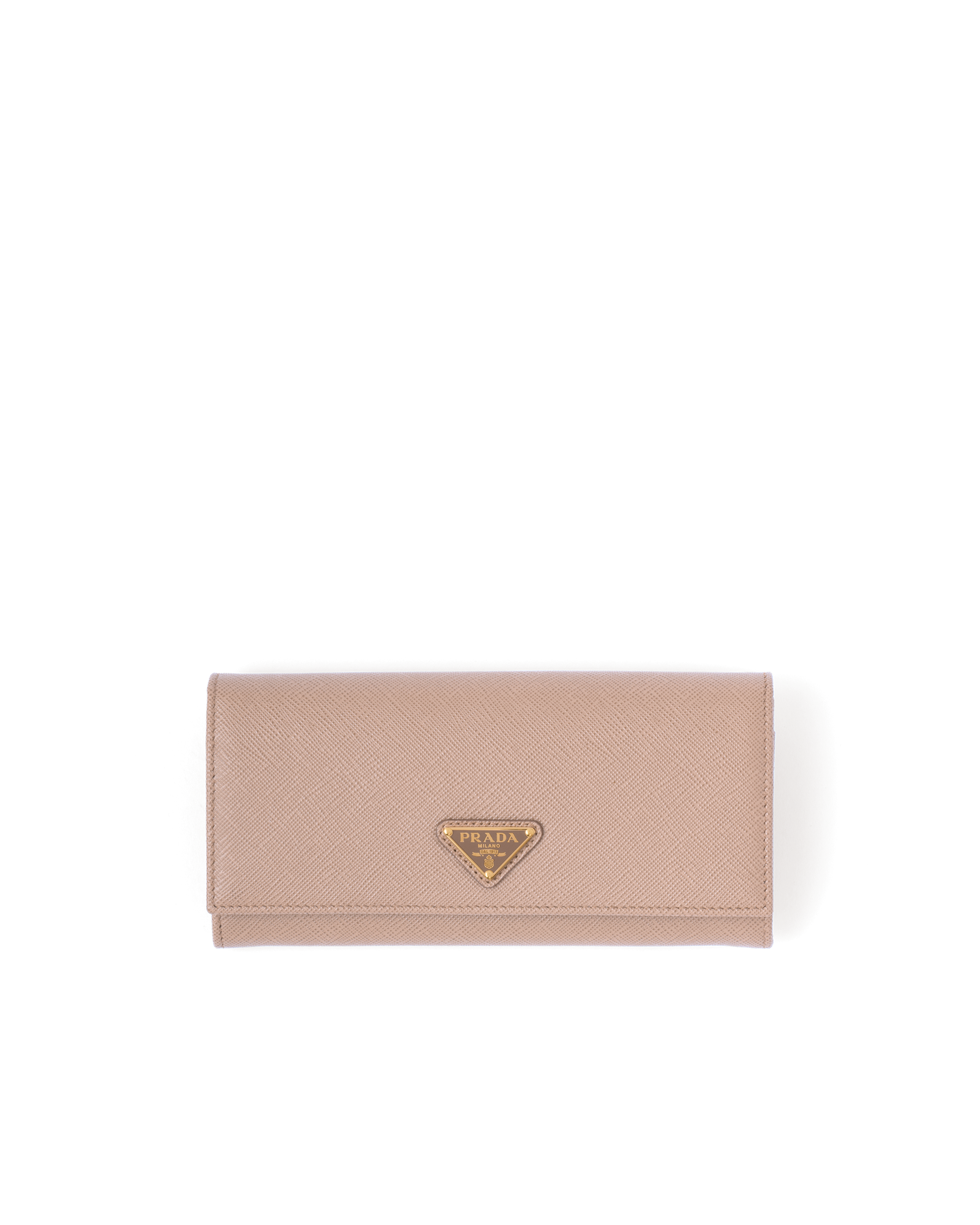 Prada Large Saffiano Leather Wallet In Powder Pink
