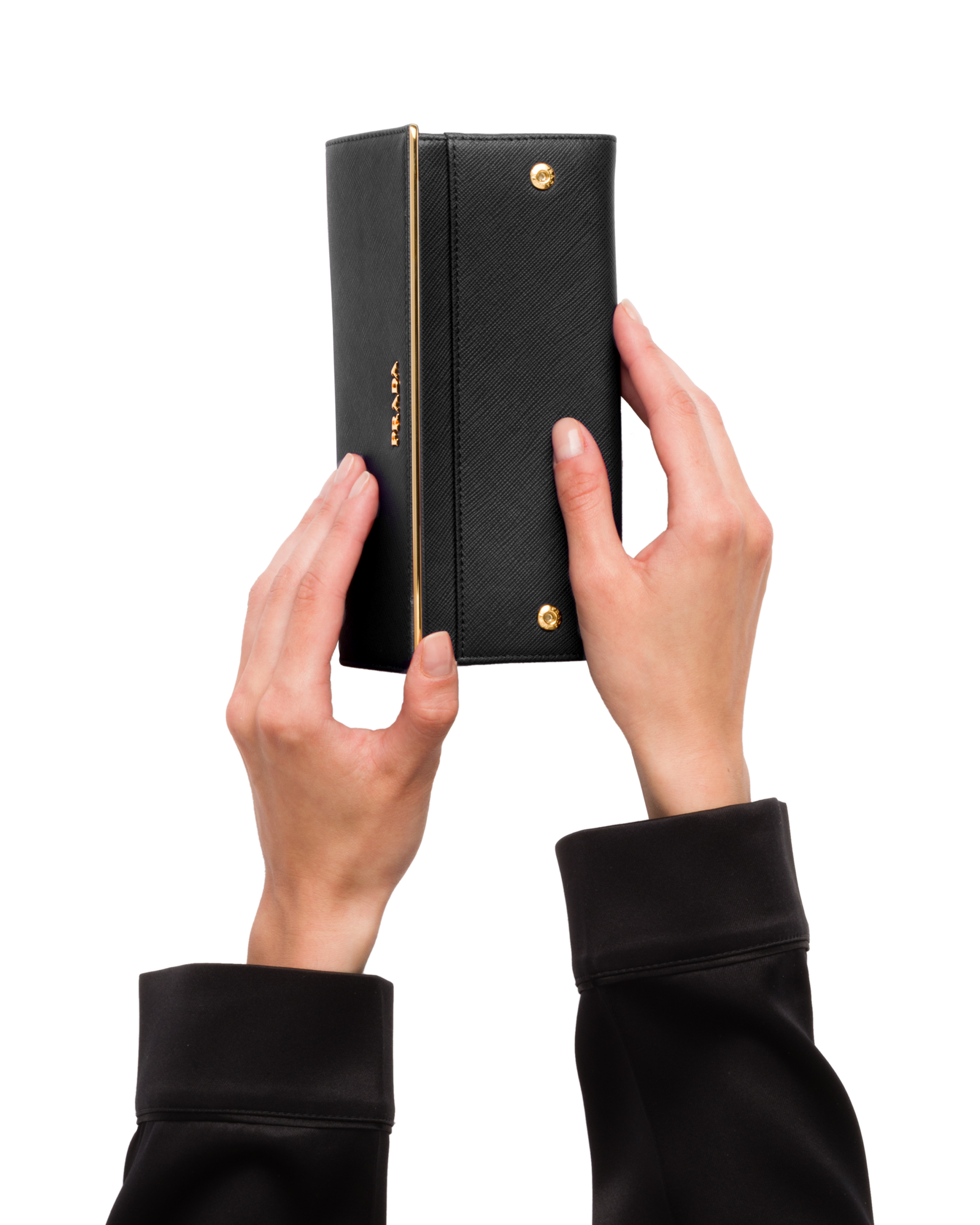 medium saffiano leather wallet prada