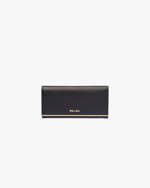 prada saffiano men's long wallet