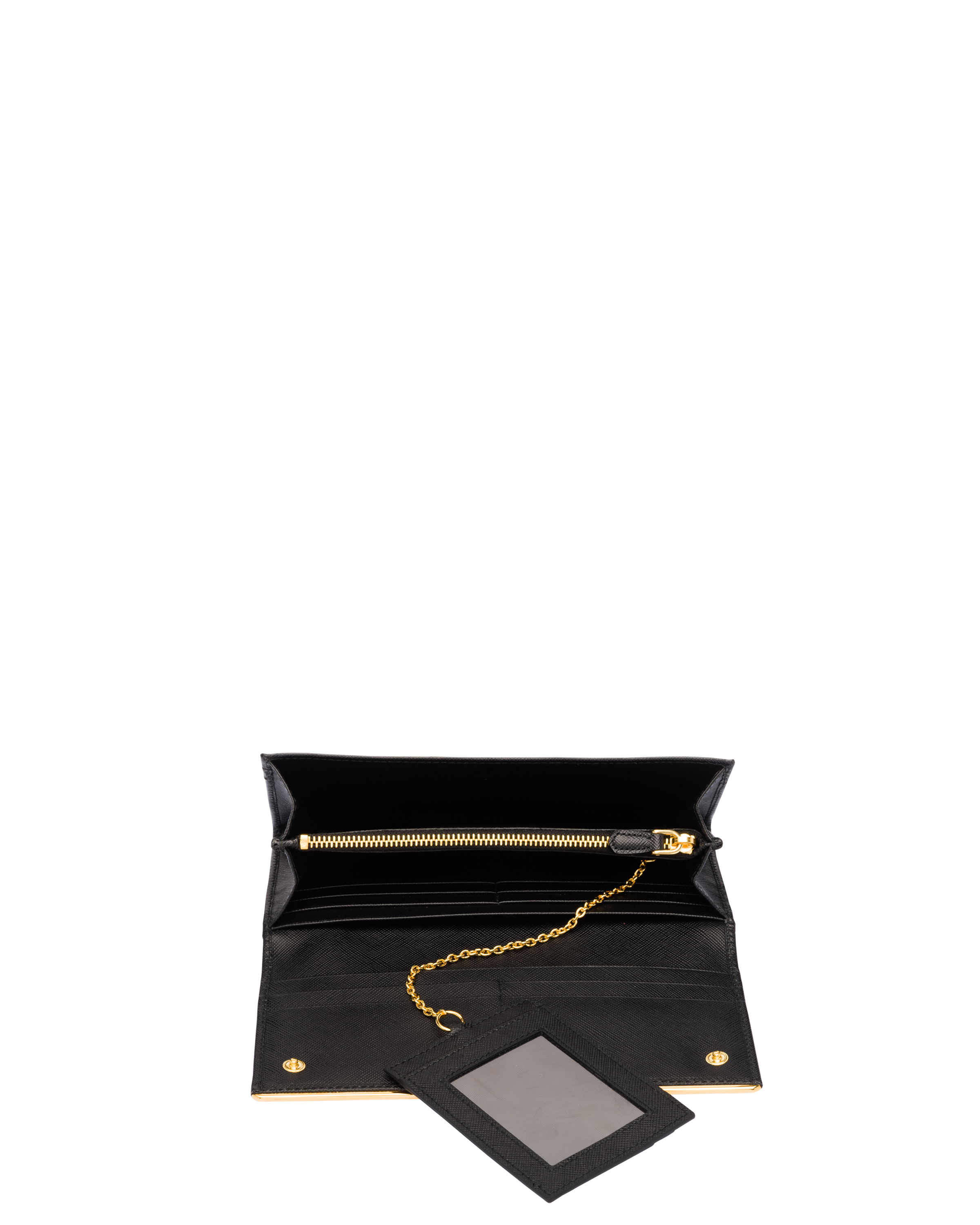 prada saffiano metal card holder