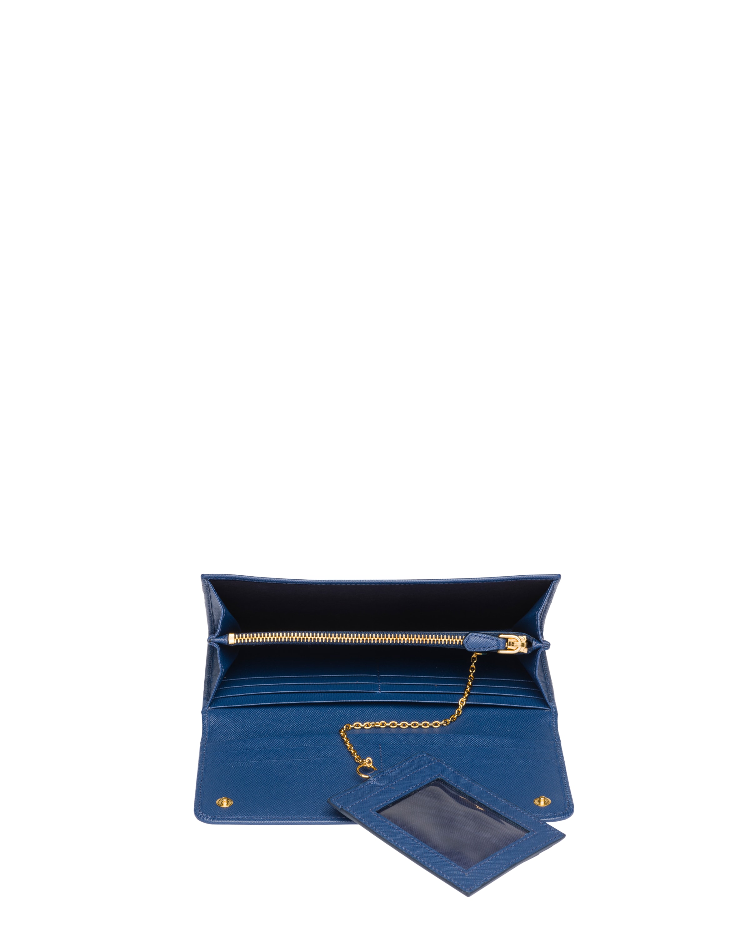 Bluette Large Saffiano Leather Wallet Prada