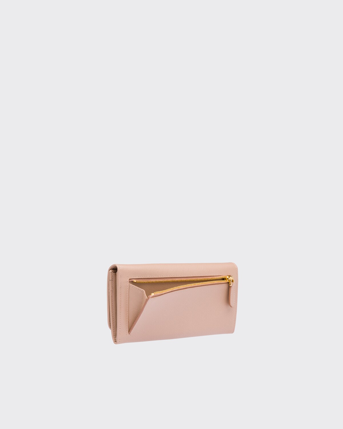 Powder Pink Large Saffiano Leather Wallet | PRADA