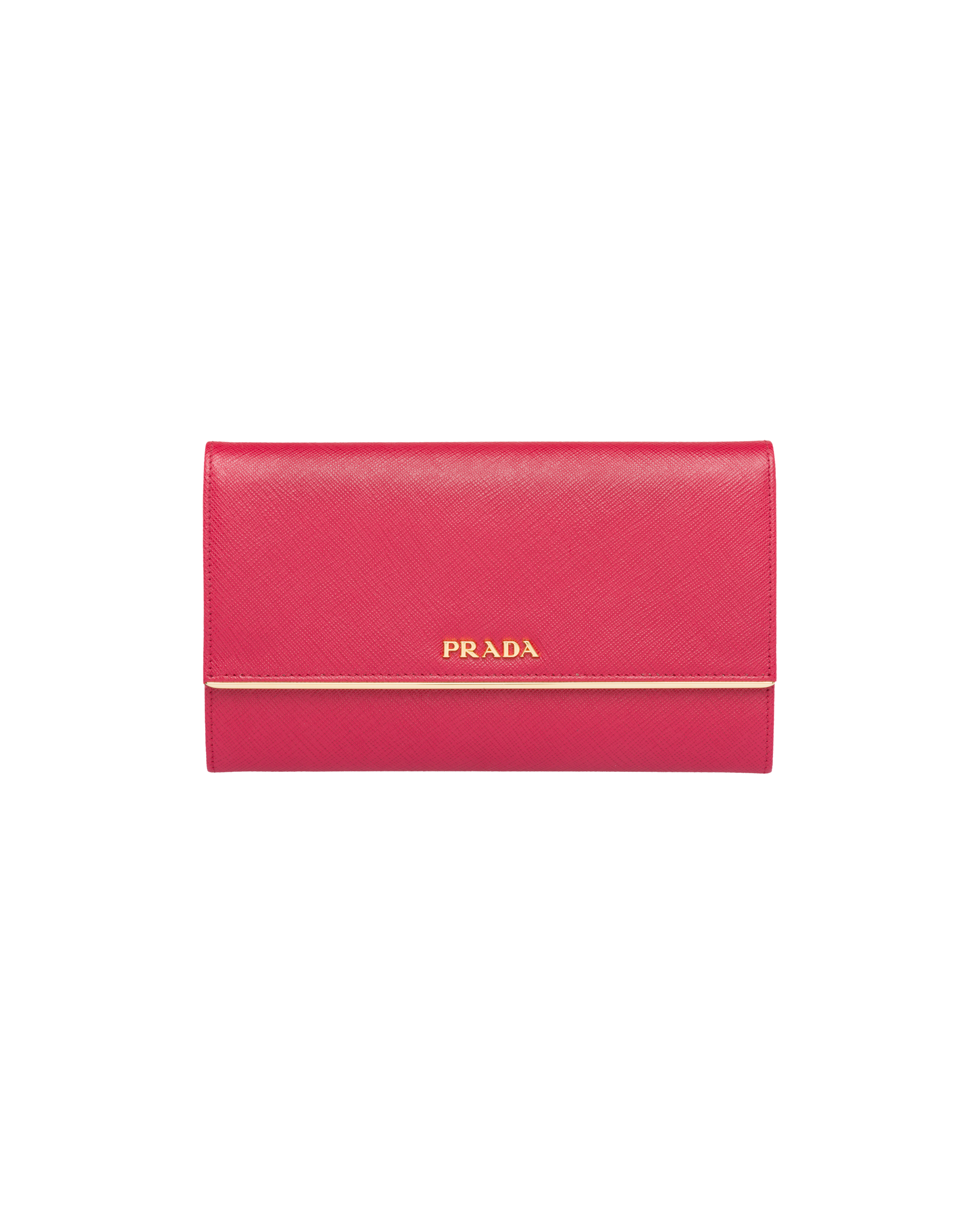 prada saffiano wallet red